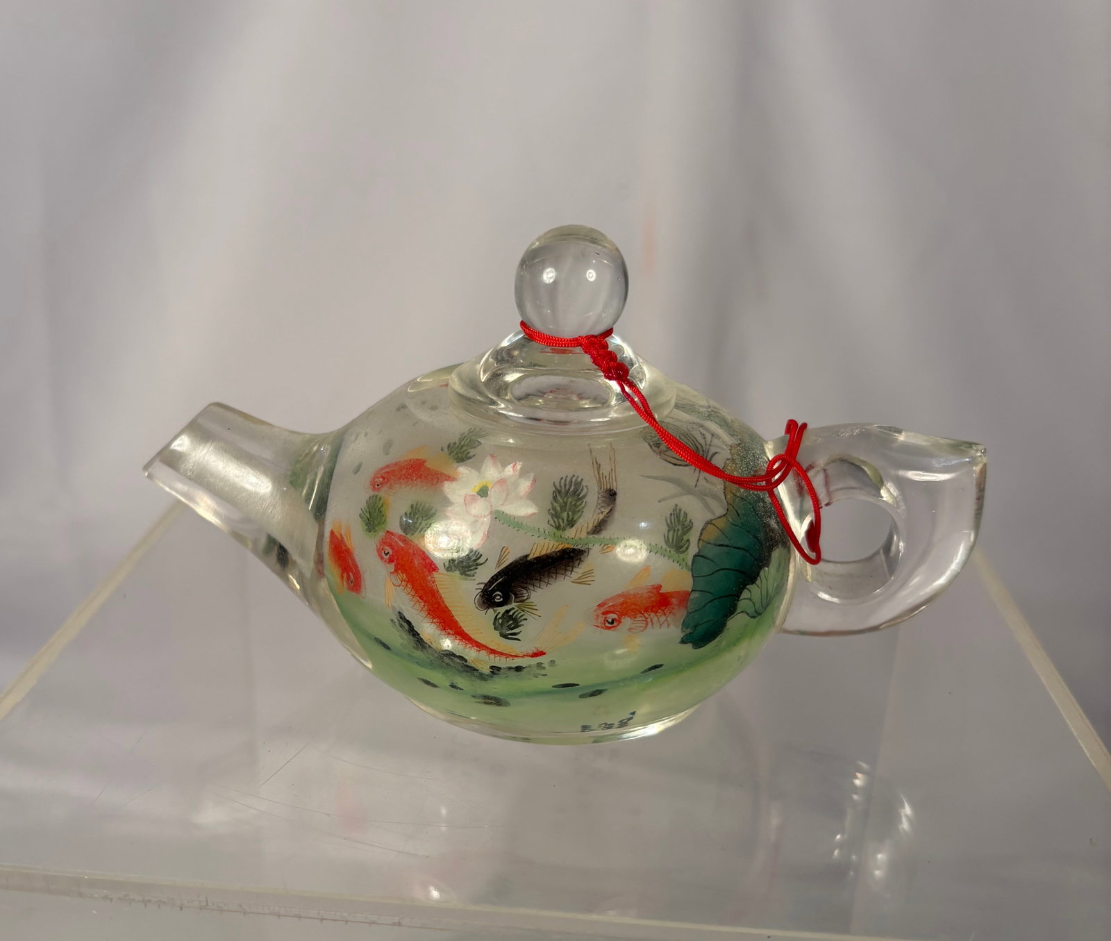 Chinese Inside-Painted Glass Goldfish Teapot (1 of 10)