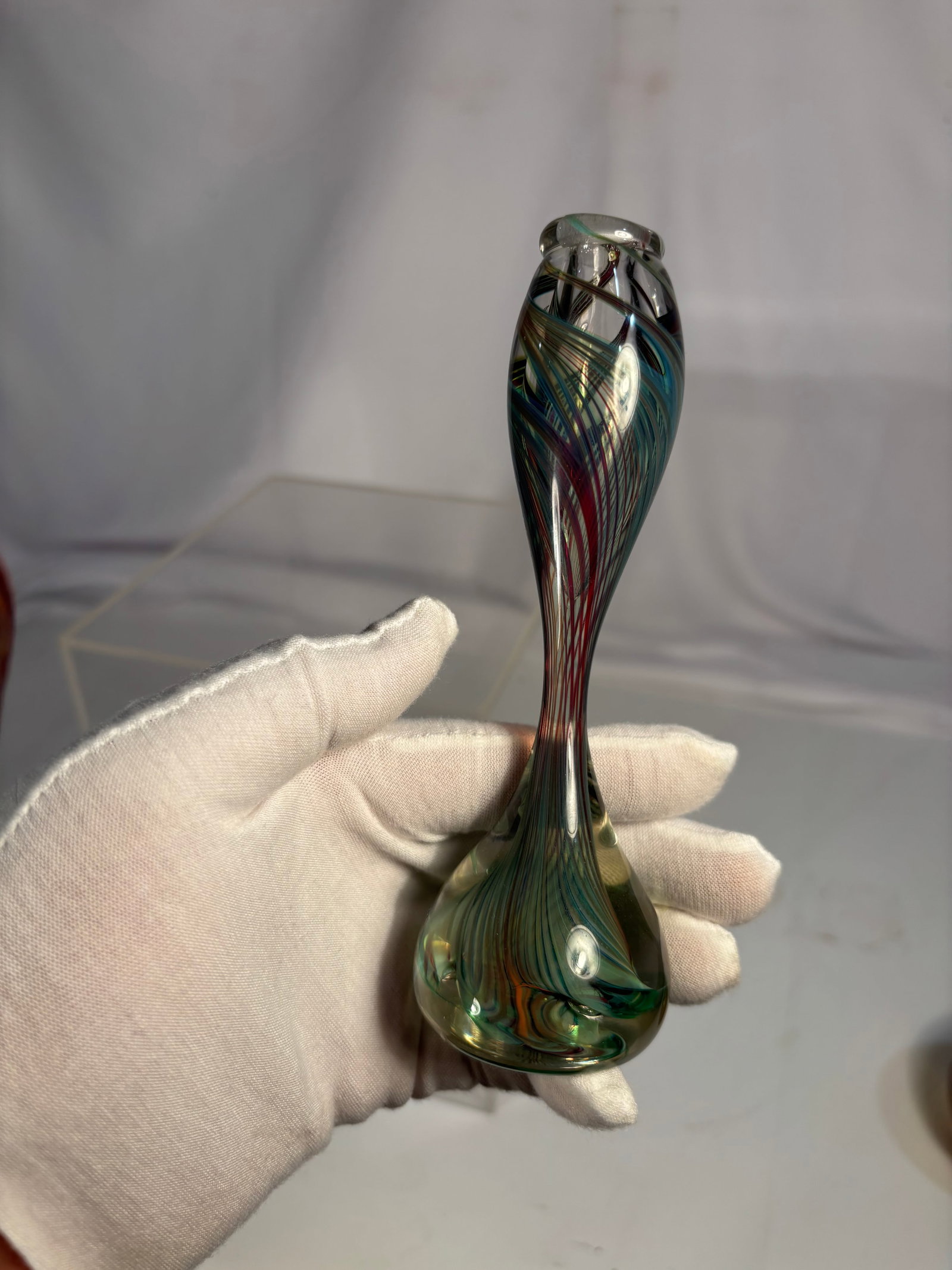 Signed & Dated Studio Art Glass Perfume Bottle, 10/84 - 10
