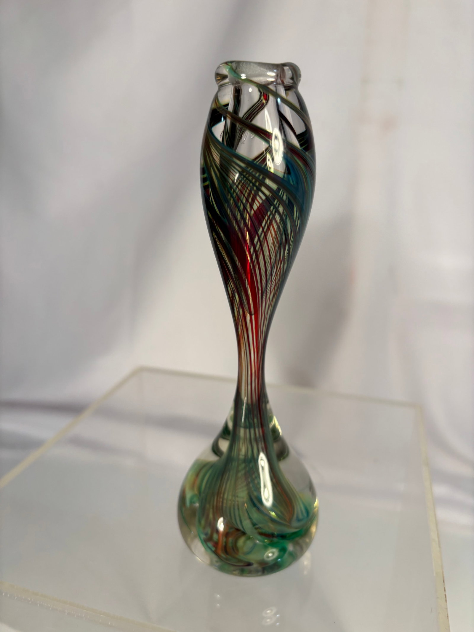 Signed & Dated Studio Art Glass Perfume Bottle, 10/84 - 4