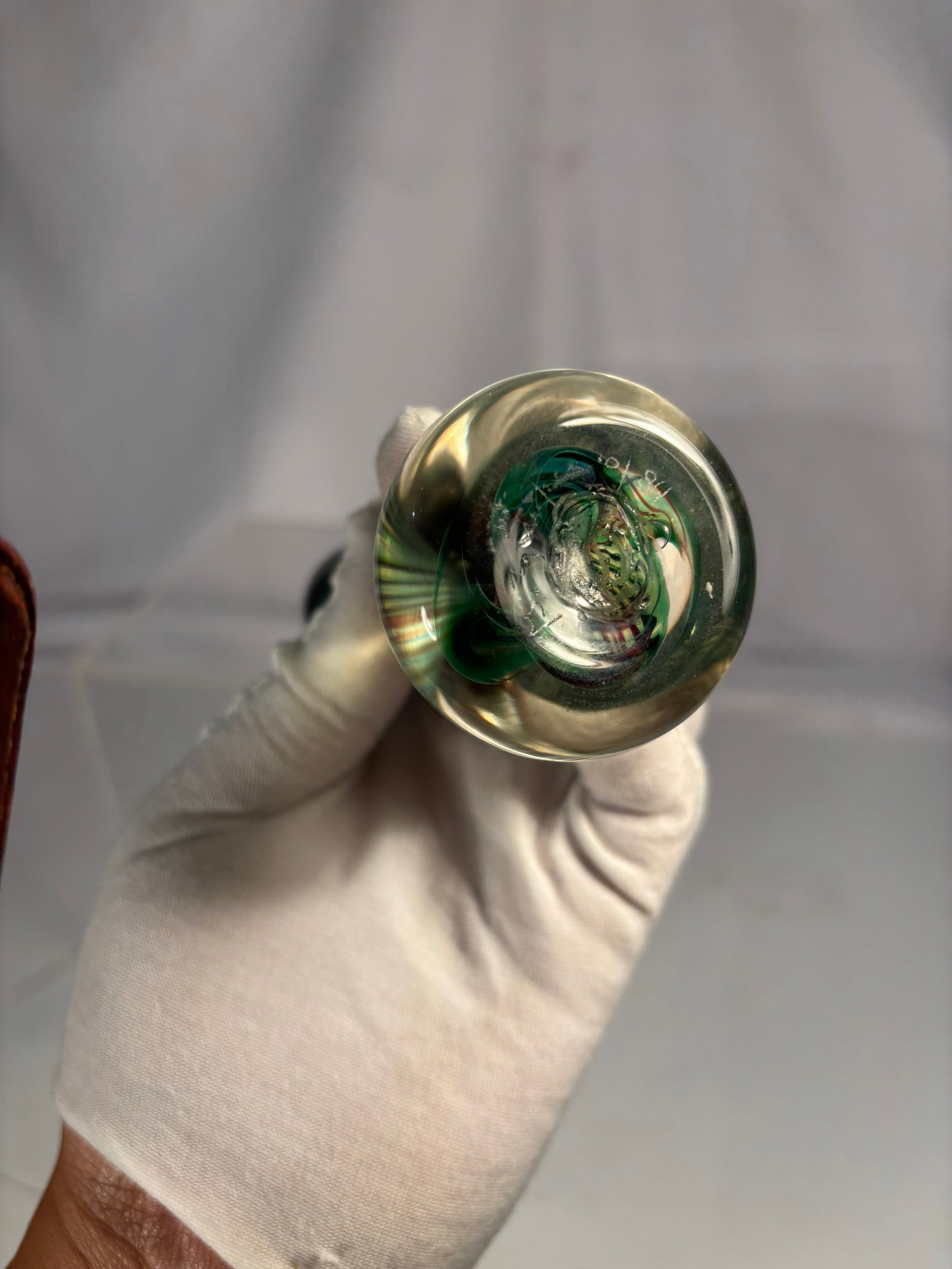 Signed & Dated Studio Art Glass Perfume Bottle, 10/84 - 6