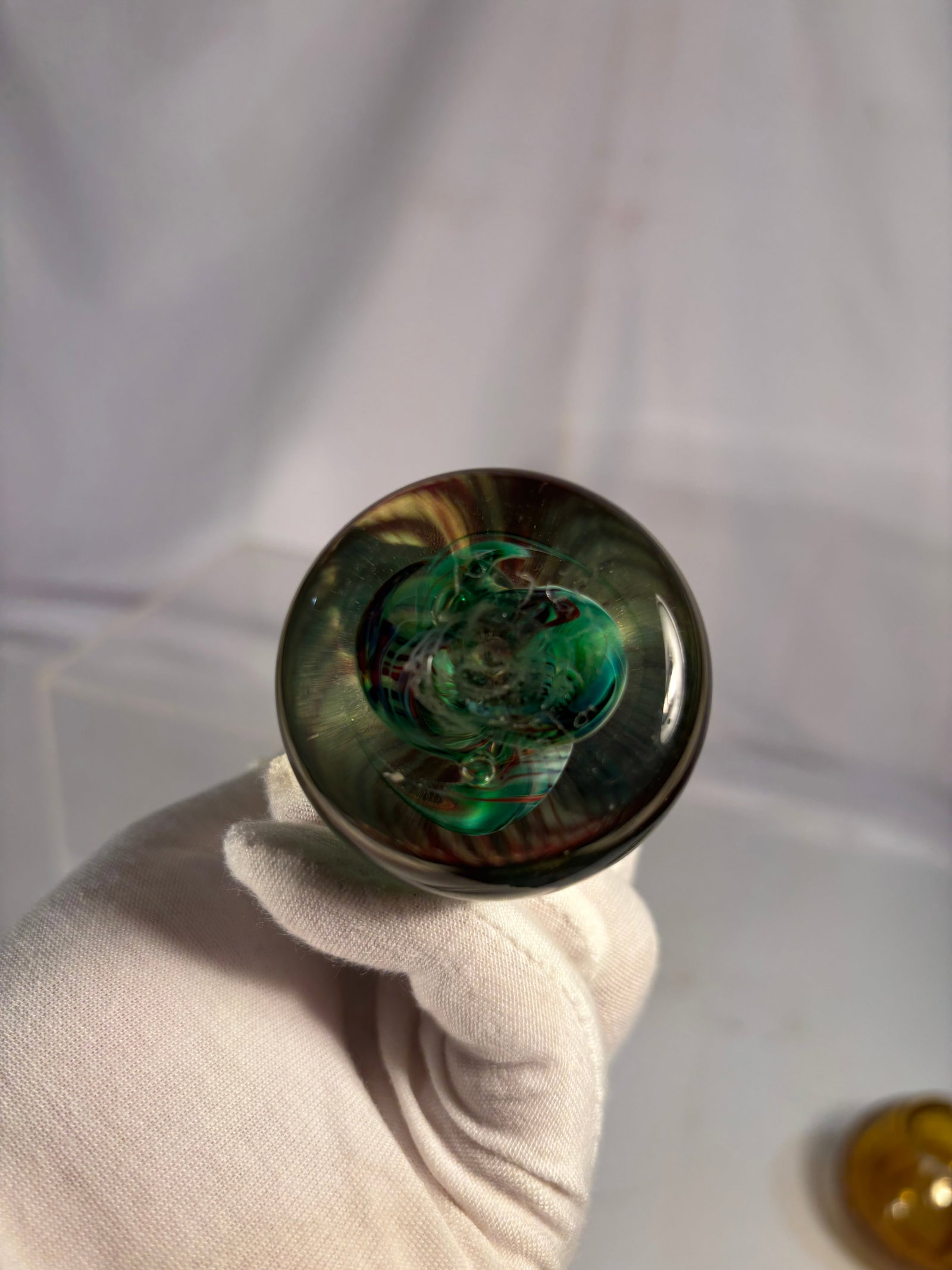 Signed & Dated Studio Art Glass Perfume Bottle, 10/84 - 7