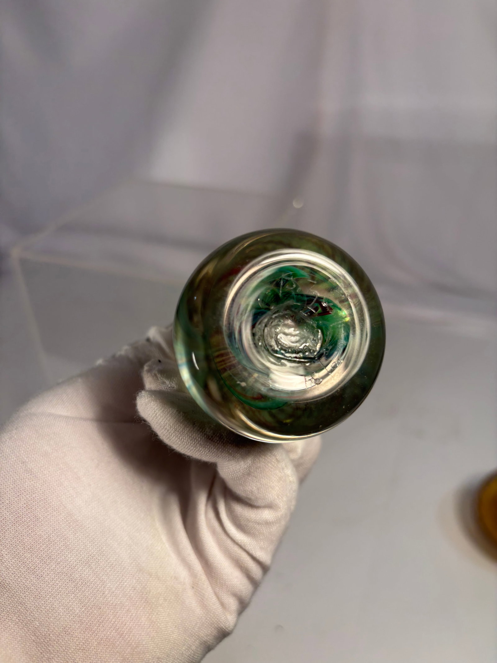 Signed & Dated Studio Art Glass Perfume Bottle, 10/84 - 8