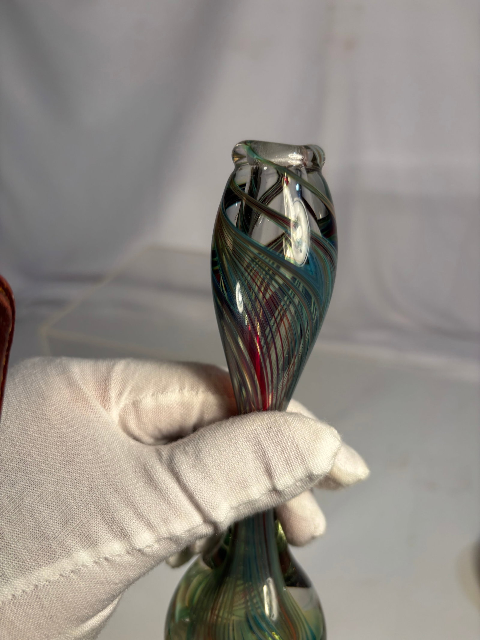 Signed & Dated Studio Art Glass Perfume Bottle, 10/84 - 9