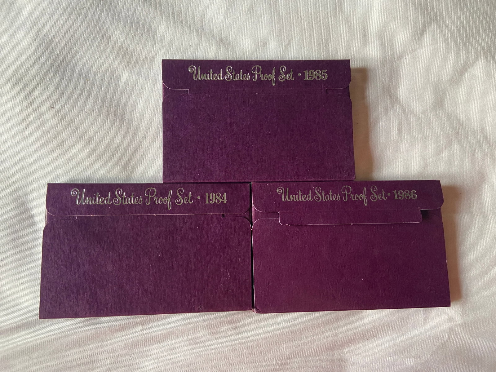 Three United States Mint Proof Sets, 1984, 1985 & 1986 (1 of 2)