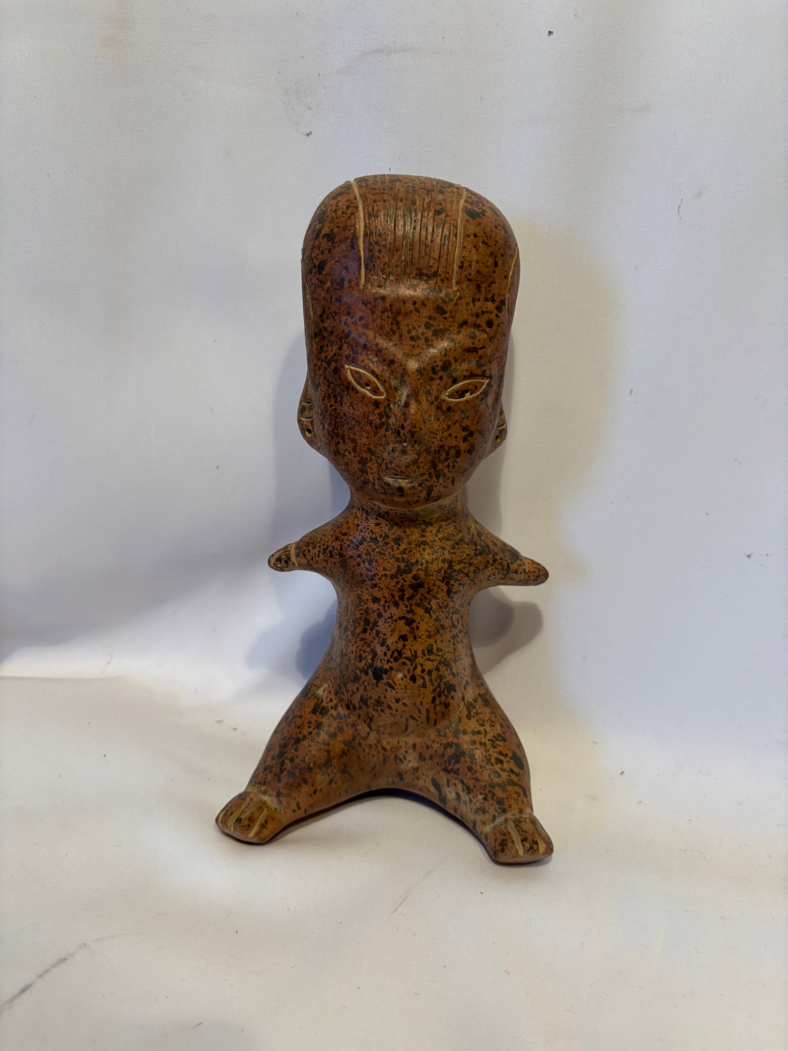 Vintage Mexican Folk Art Terracotta Figure, Pre-Columbian Style (1 of 12)