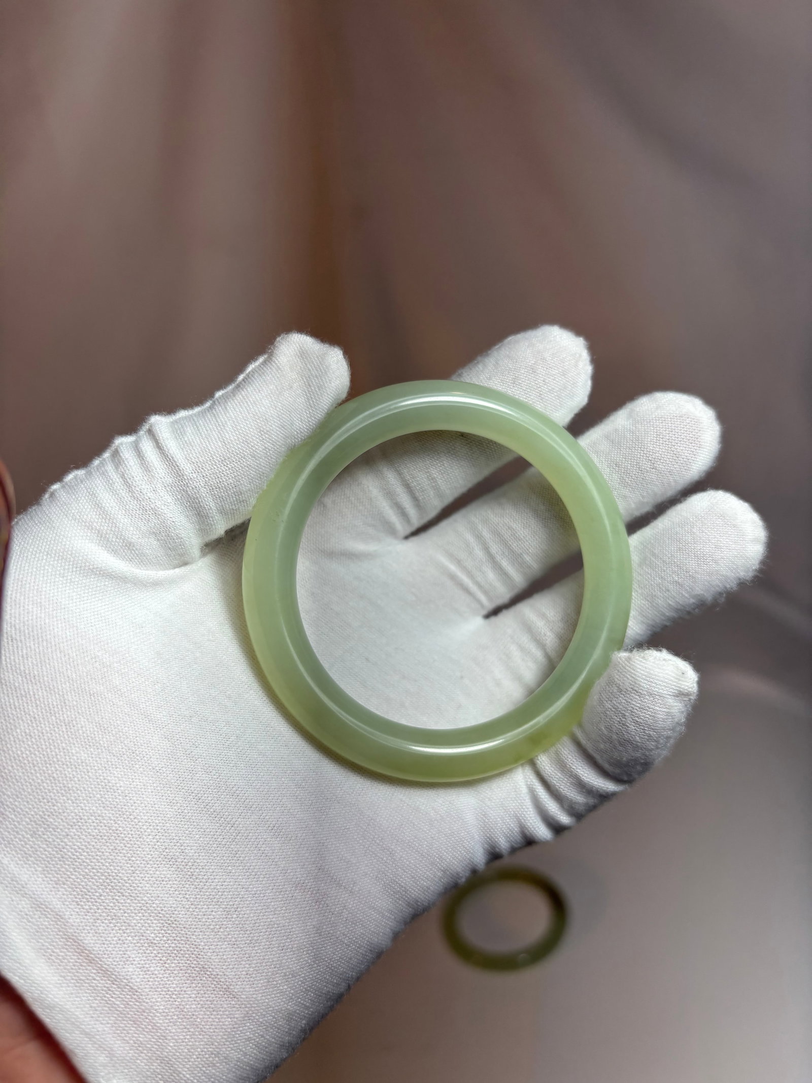 Pair of Chinese Jade Bangles - 4