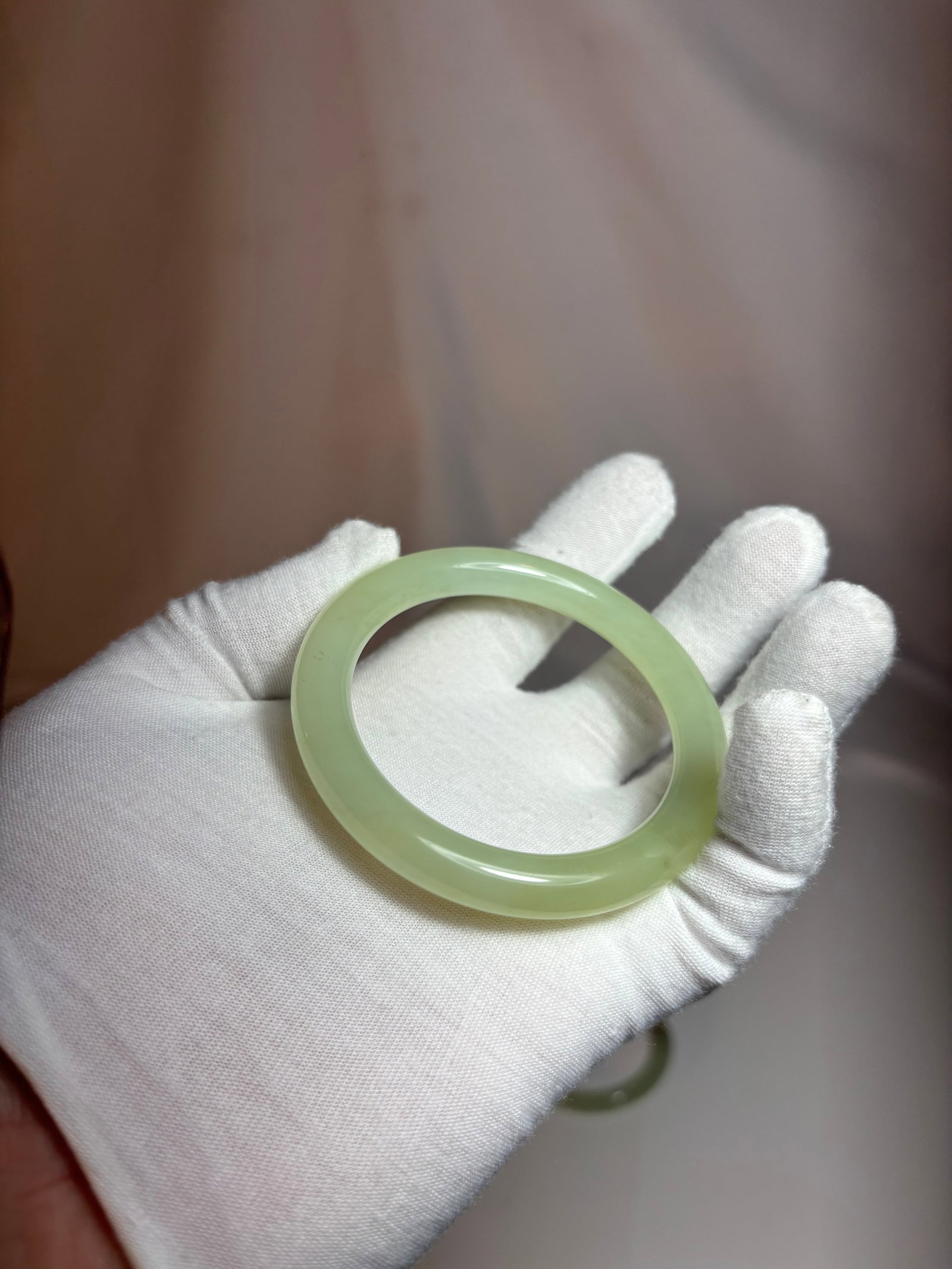 Pair of Chinese Jade Bangles - 5