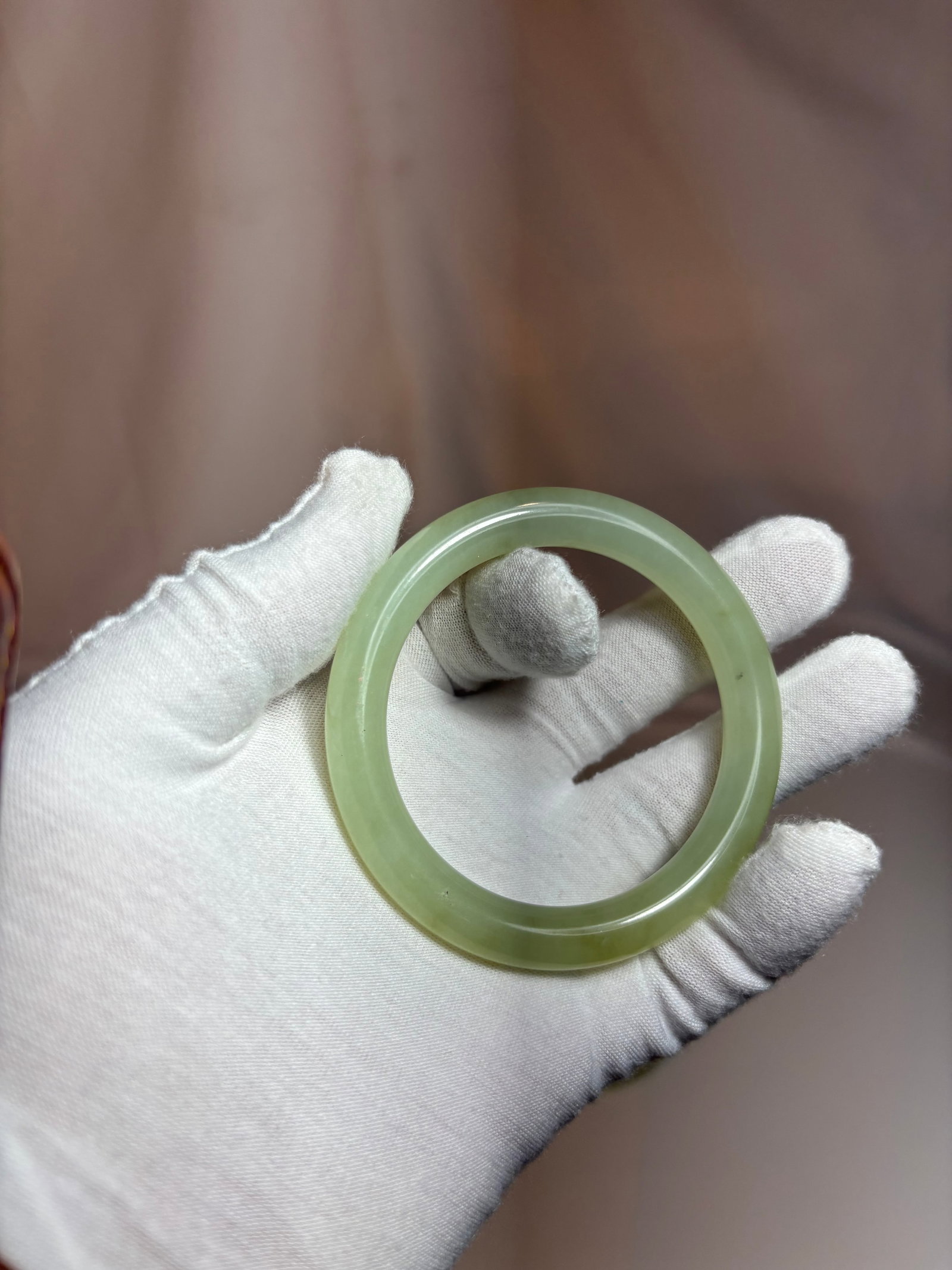 Pair of Chinese Jade Bangles - 6