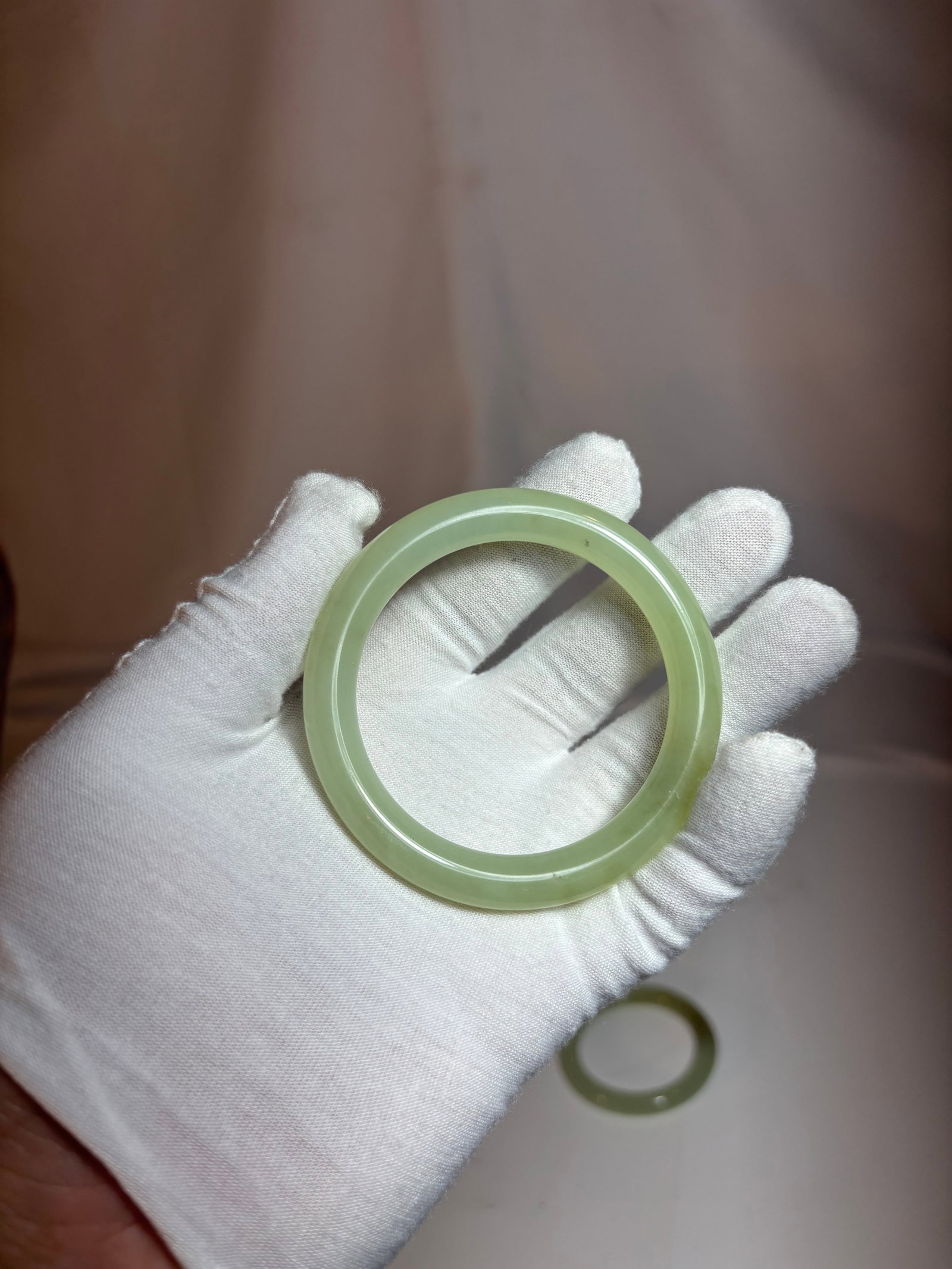Pair of Chinese Jade Bangles - 7