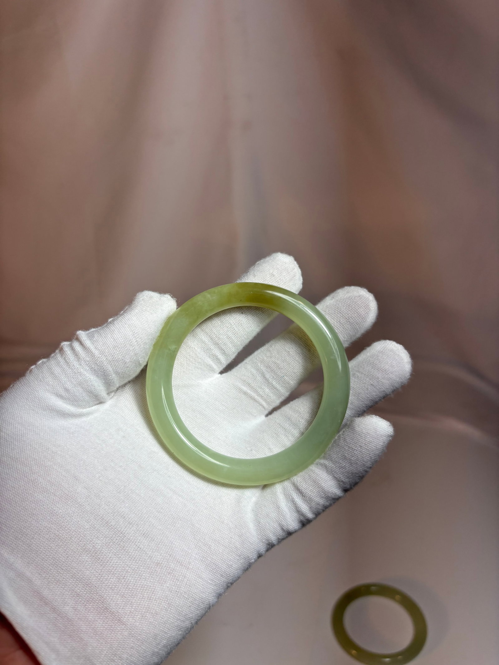 Pair of Chinese Jade Bangles - 9