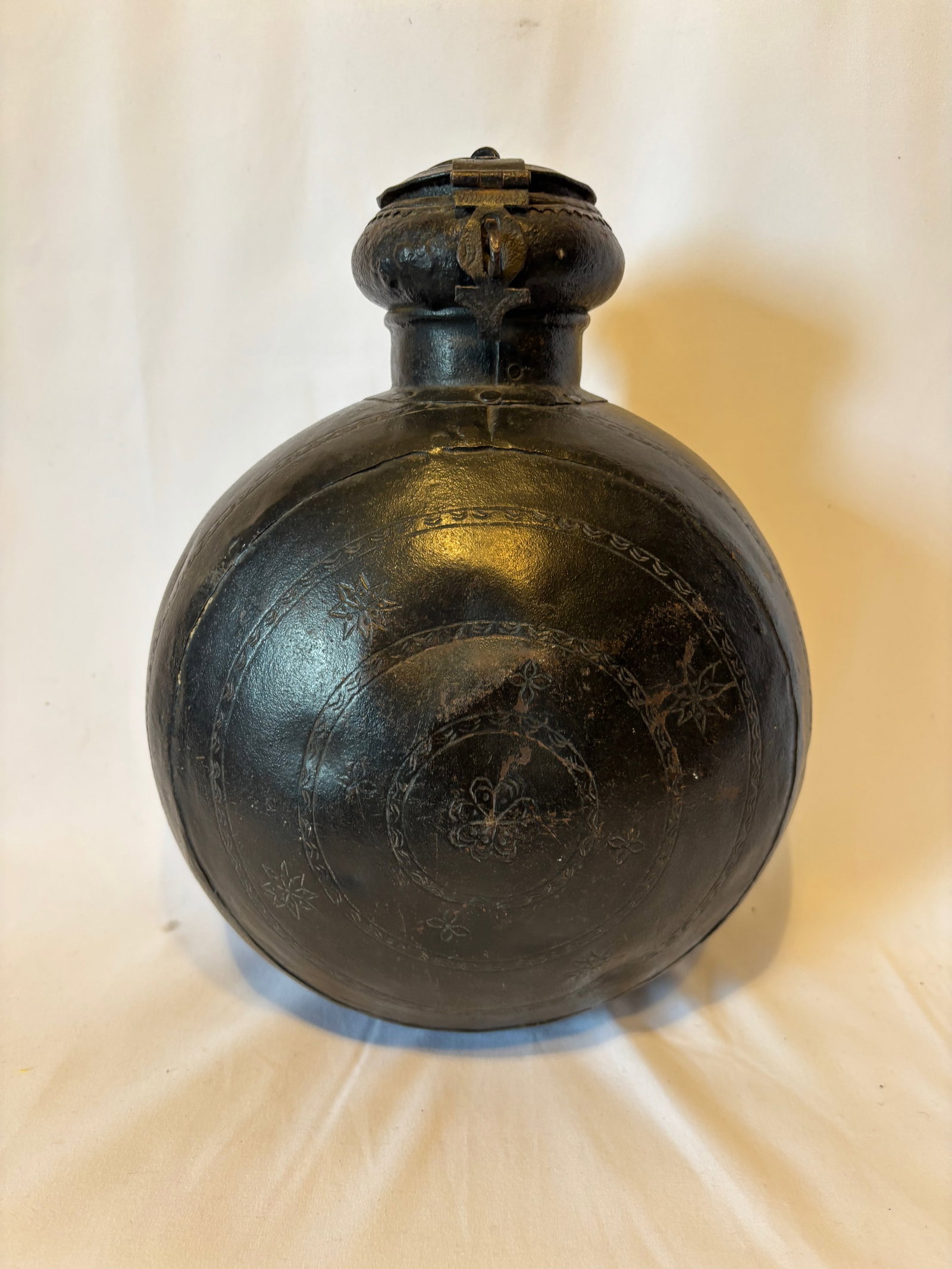Antique Indo-Persian Brass Container, 14 in. (1 of 10)