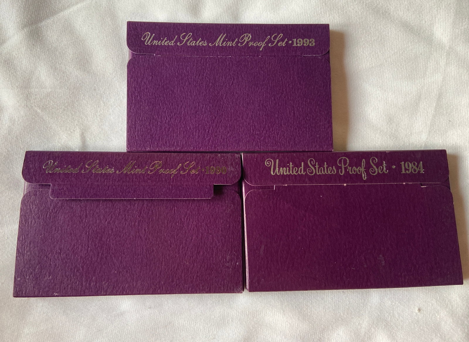 Three United States Mint Proof Sets, 1984, 1990 & 1993 (1 of 2)