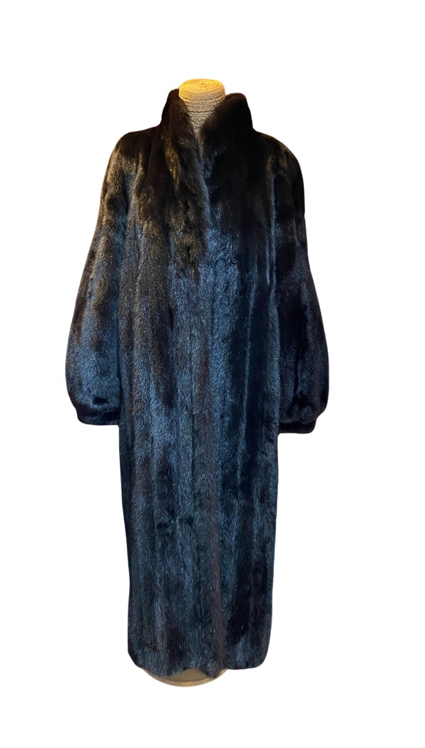 Skandia Furs of Vienna Full Length Dark Ranch Mink Fur Coat (1 of 7)