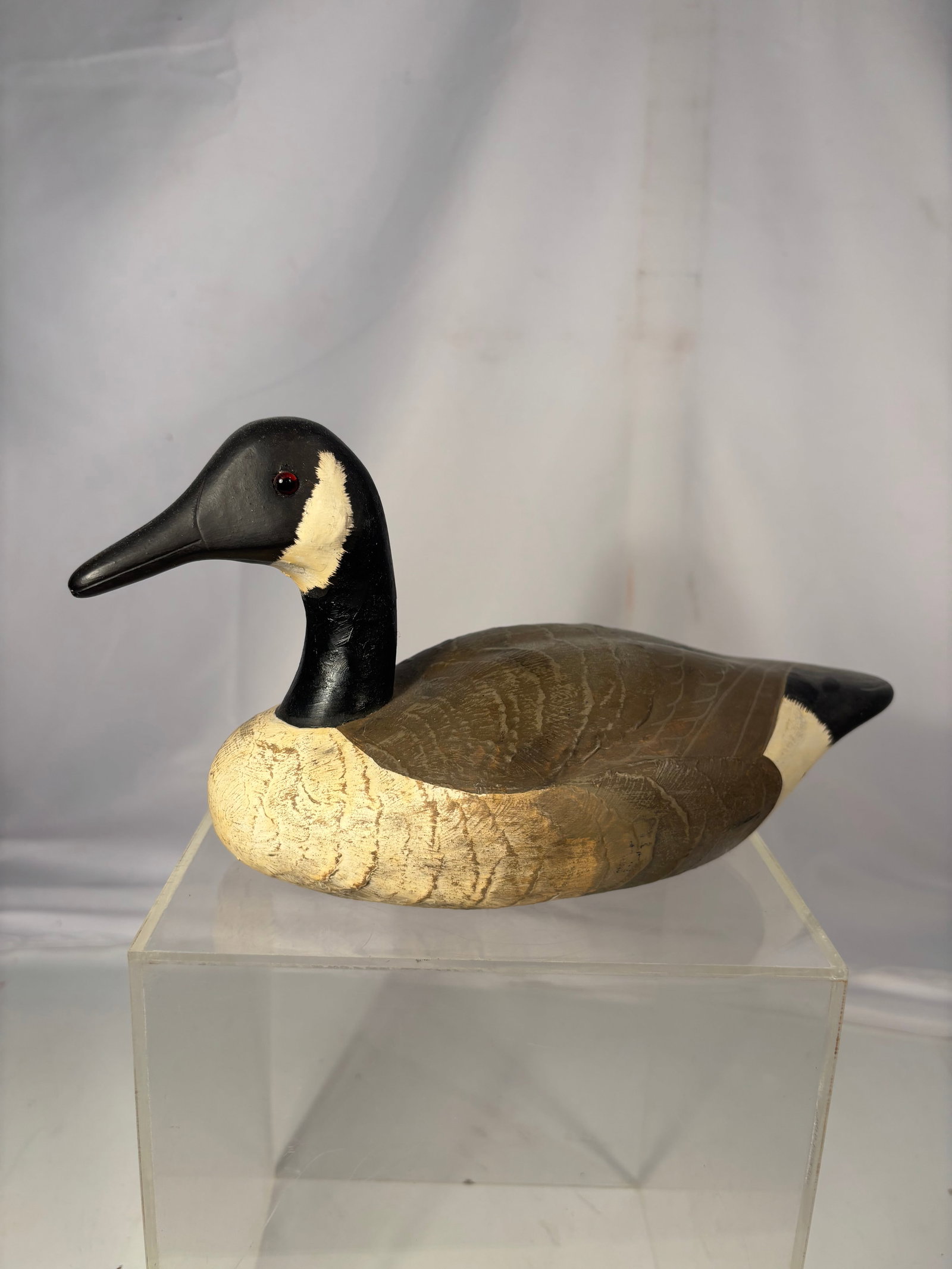 A Wildfowler Decoys Canada Goose Carved Wood Decoy (1 of 5)