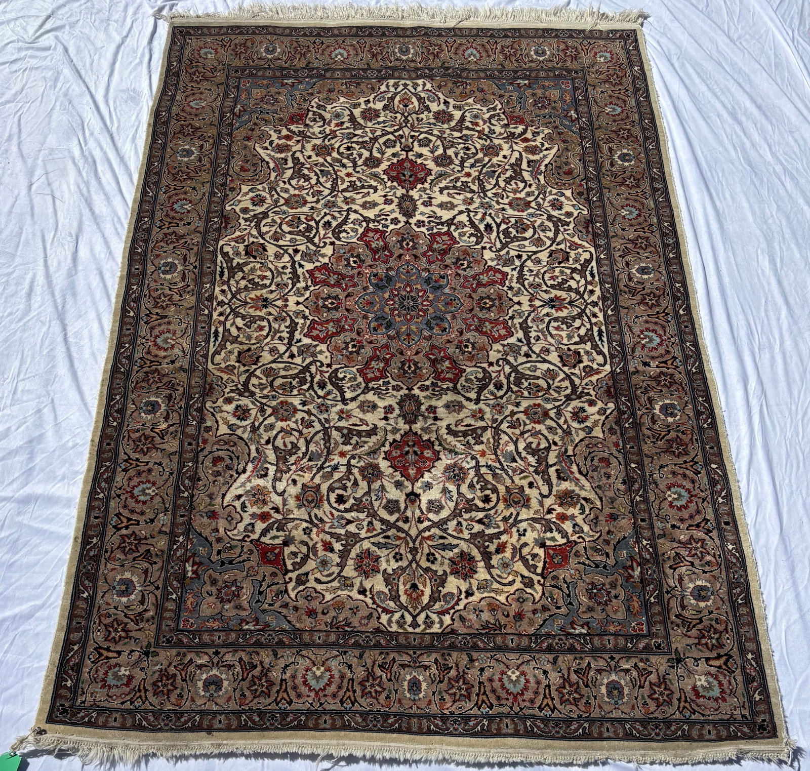 Hand Knotted Persian Style Silk Rug 86 x 55 inches (1 of 10)