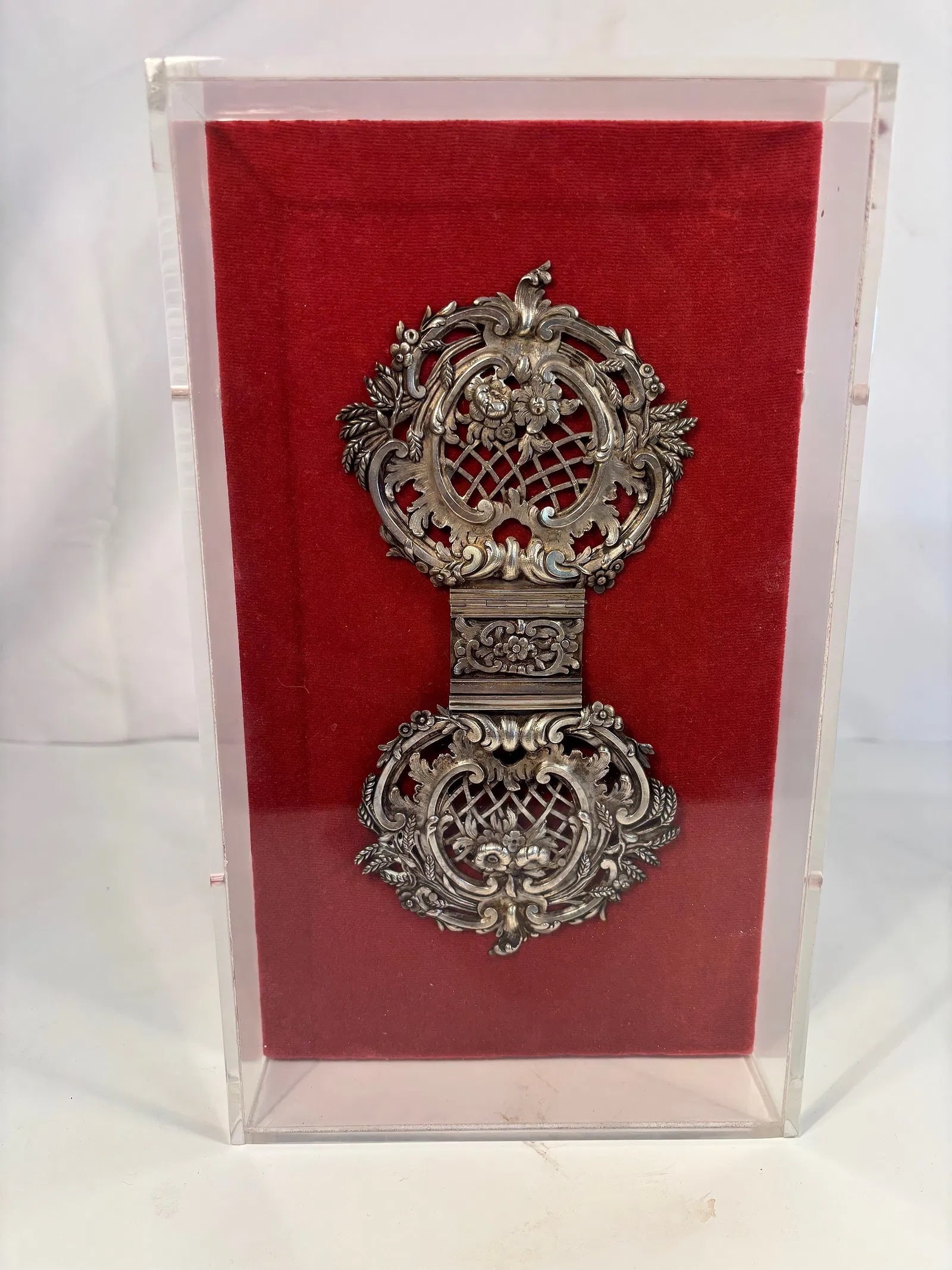 A Elaborate Rococo Revival Silver Belt Buckle or Clasp, 19th Century (1 of 5)