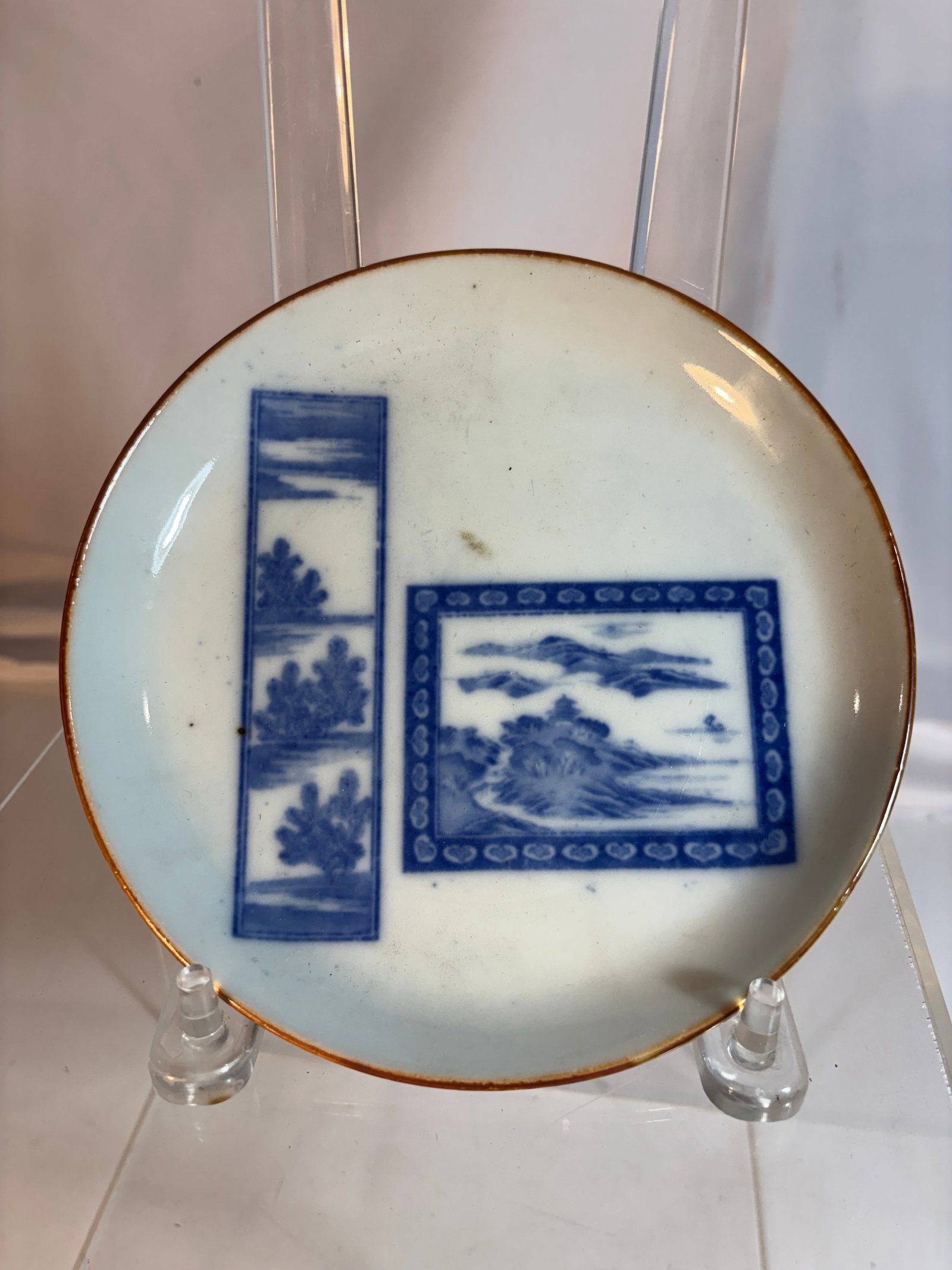 A Japanese Blue and White Porcelain Plate (1 of 7)
