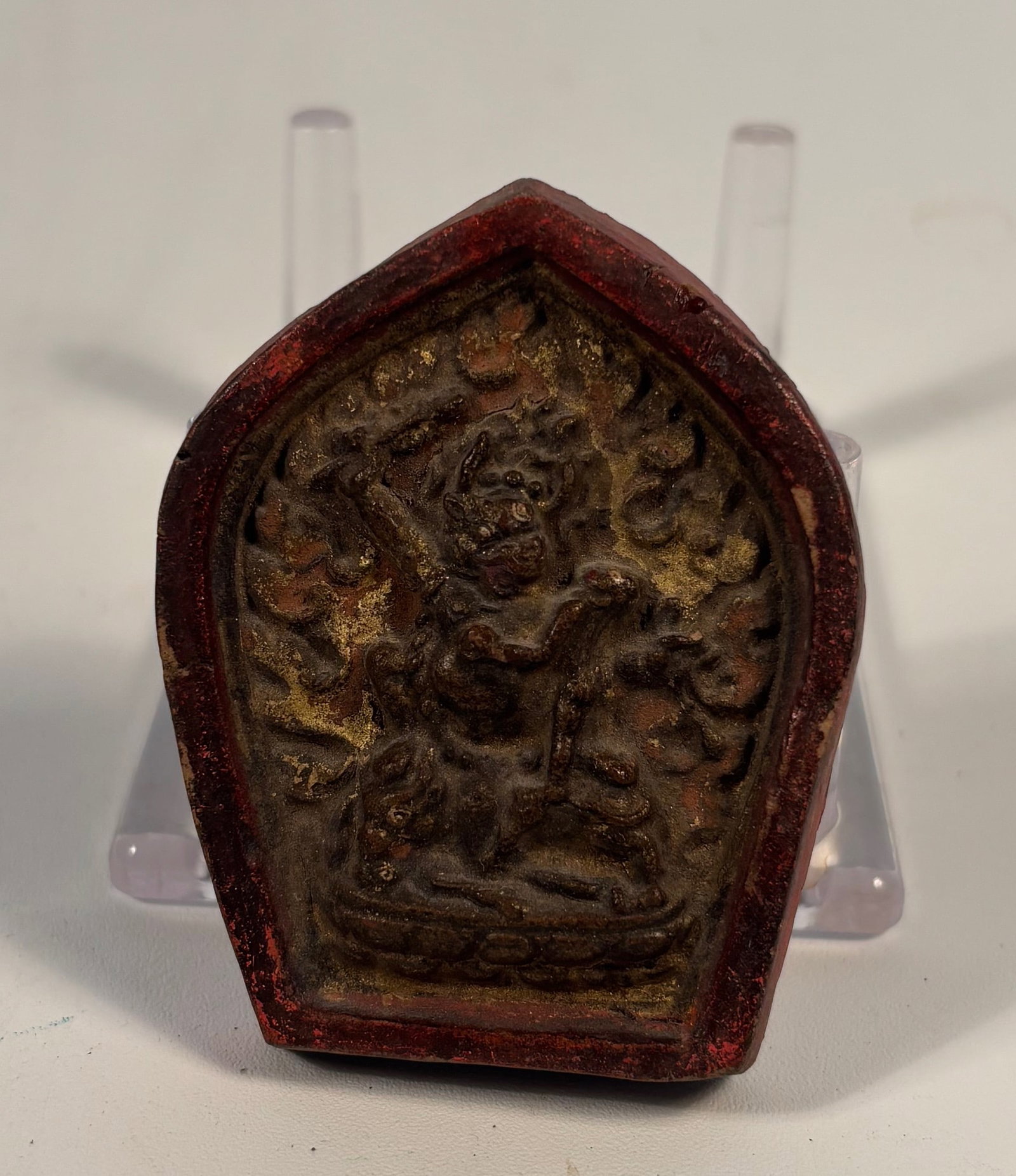 Tibetan terracotta tsa-tsa plaque - 6
