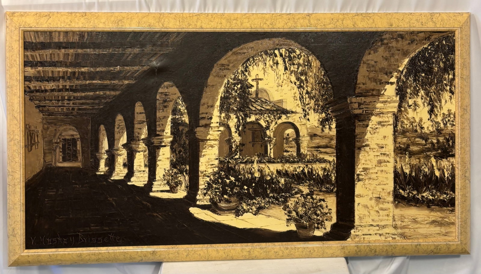 Virginia Koshay Brissette, Mission San Juan Capistrano, Large Oil on Canvas