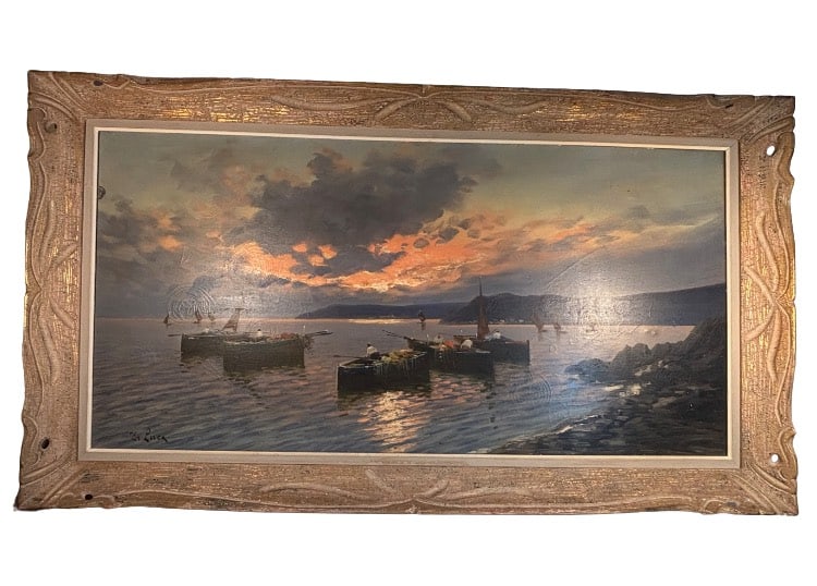 Large Luigi De Luca. Italian [1857-1938]. Oil on canvas , signed (1 of 16)
