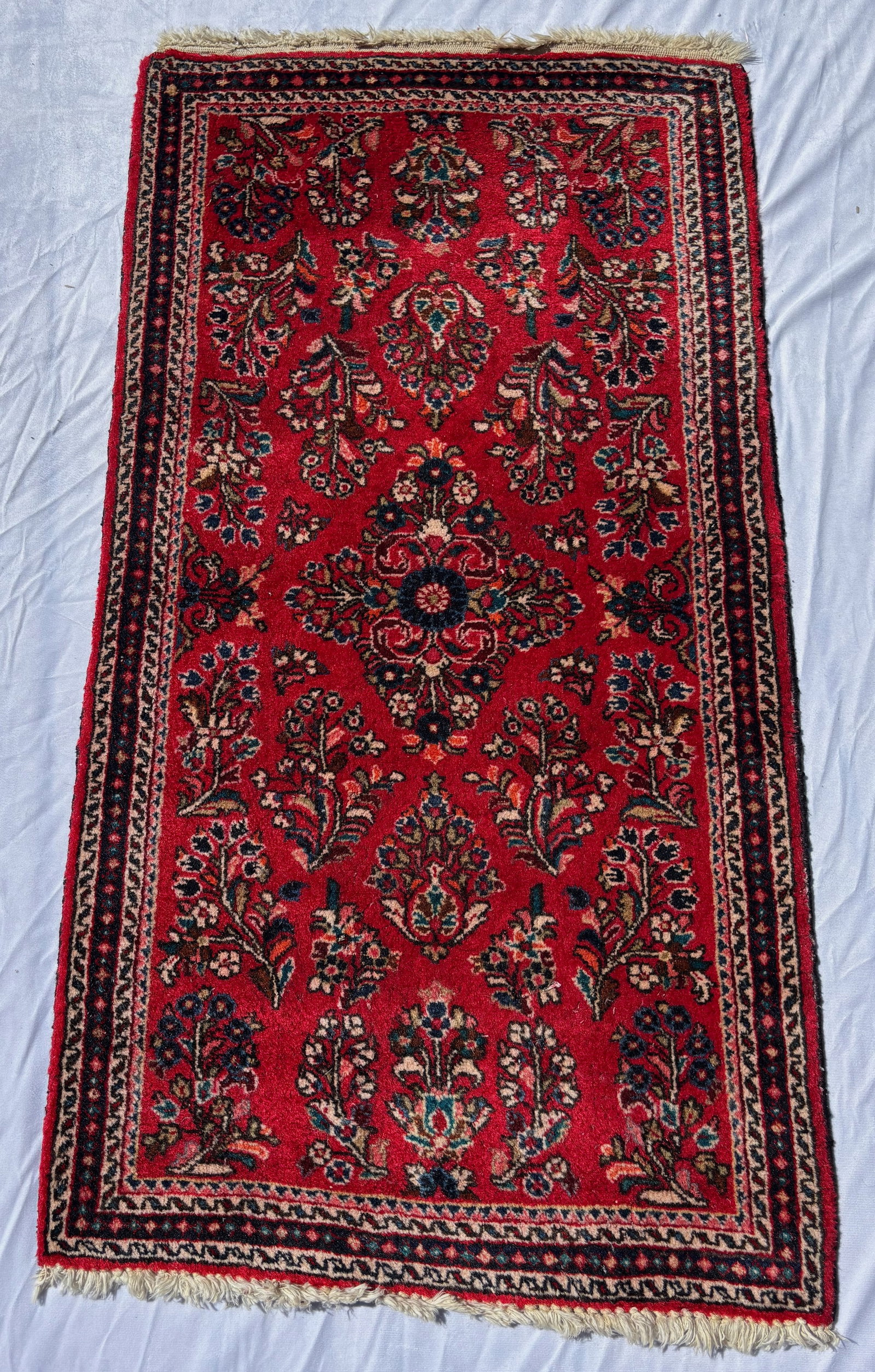 Antique Persian Sarouk Style Rug 49 x 26 in.