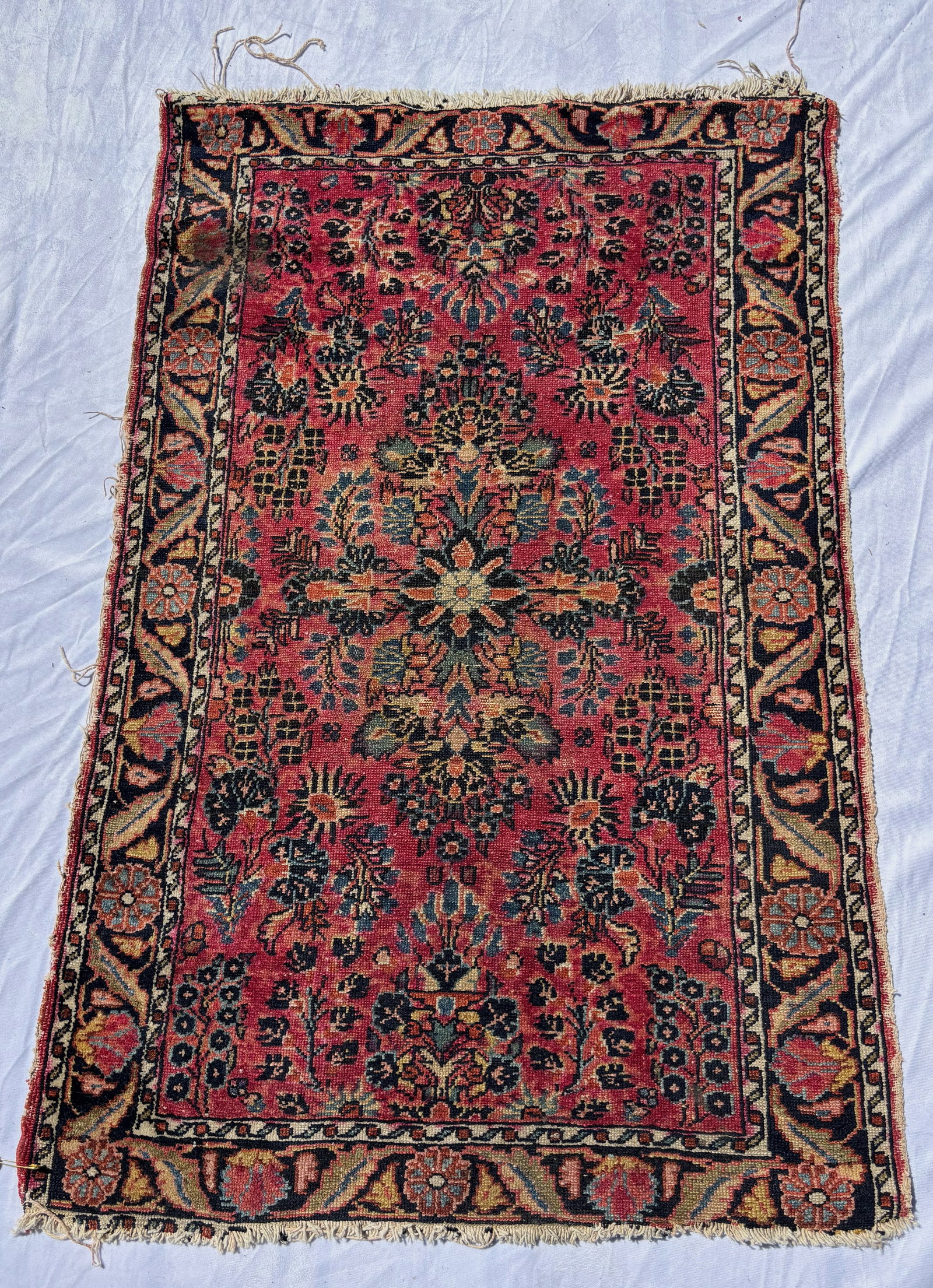 Antique Persian Hamadan Style Wool Rug 48 x 31 in.