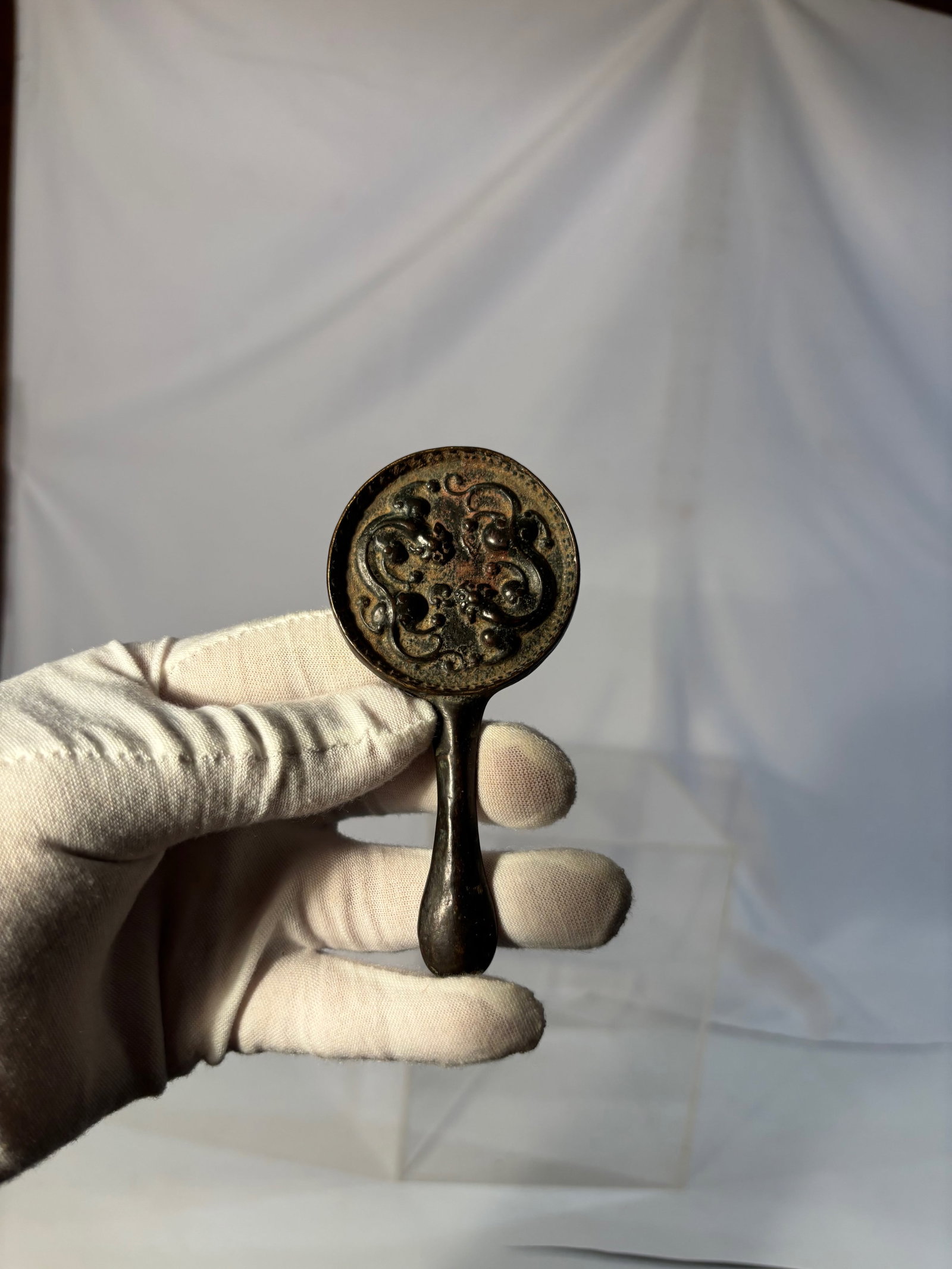 Archaistic Chinese Bronze Mirror