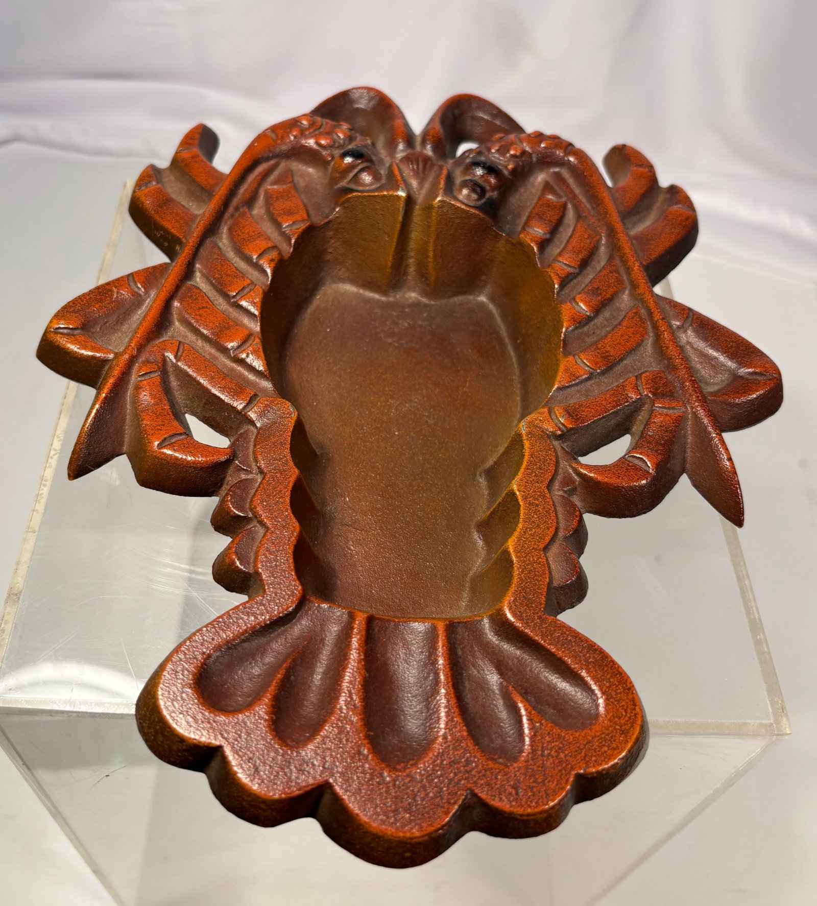 A Japanese Cast Iron Lobster Form Dish, Signed (1 of 9)
