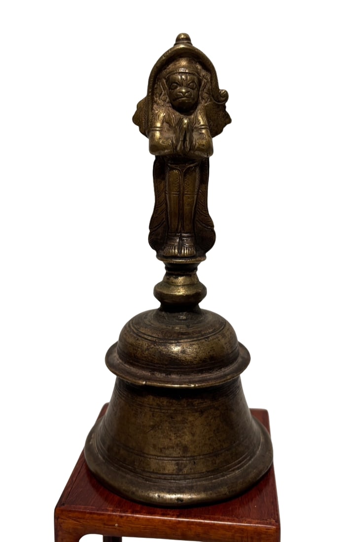 A Vintage Bronze Ritual Bell, Indian / Himalayan Style Figural Handle (1 of 11)