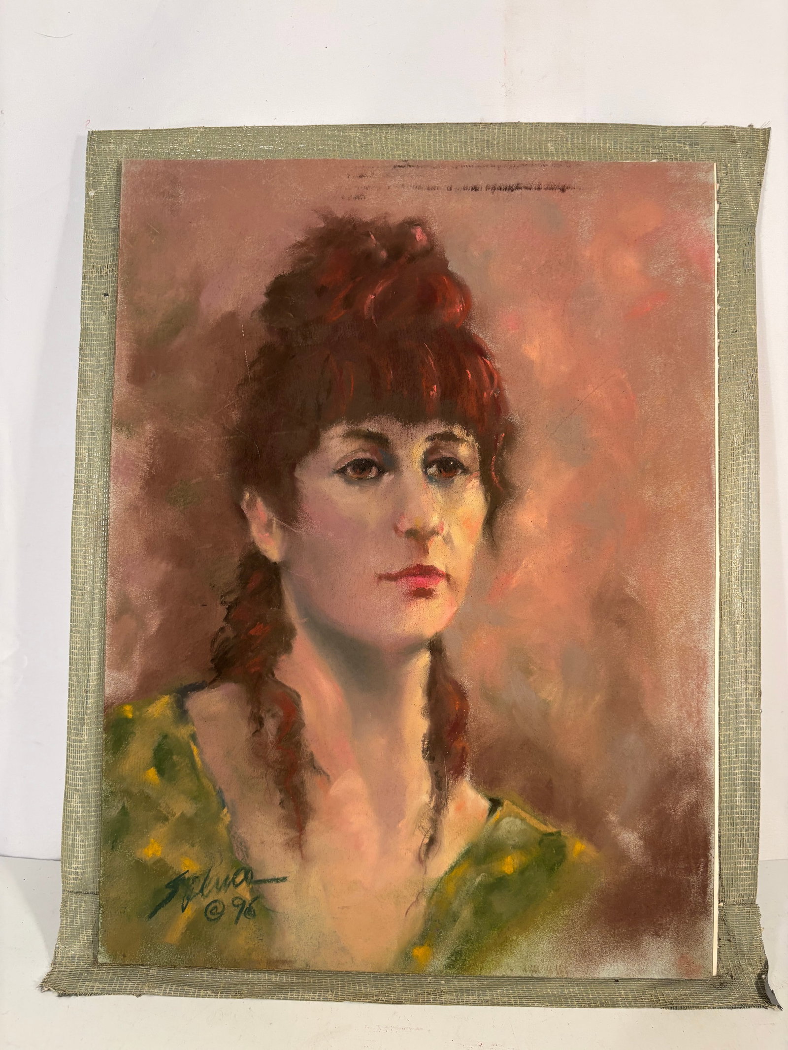 Casie Spence (Texas, late 20th c.), “Meg,?? Pastel Portrait, 1996
