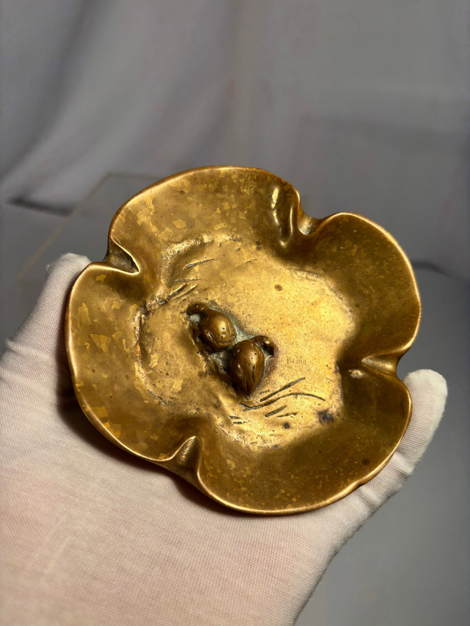 Vintage Brass Quail Bird Catchall / Trinket Dish (1 of 7)