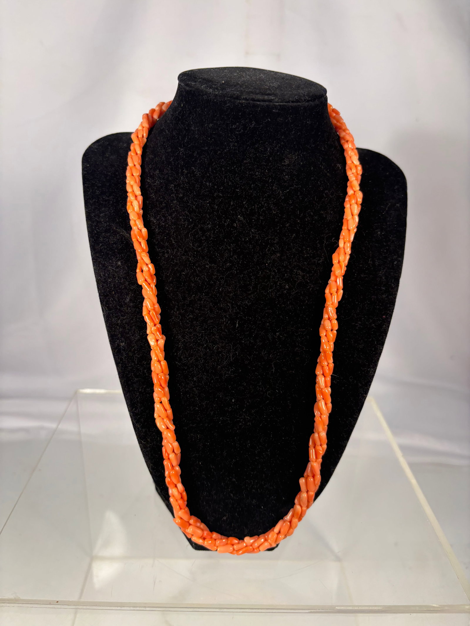 Multi-Strand Mediterranean Coral Necklace