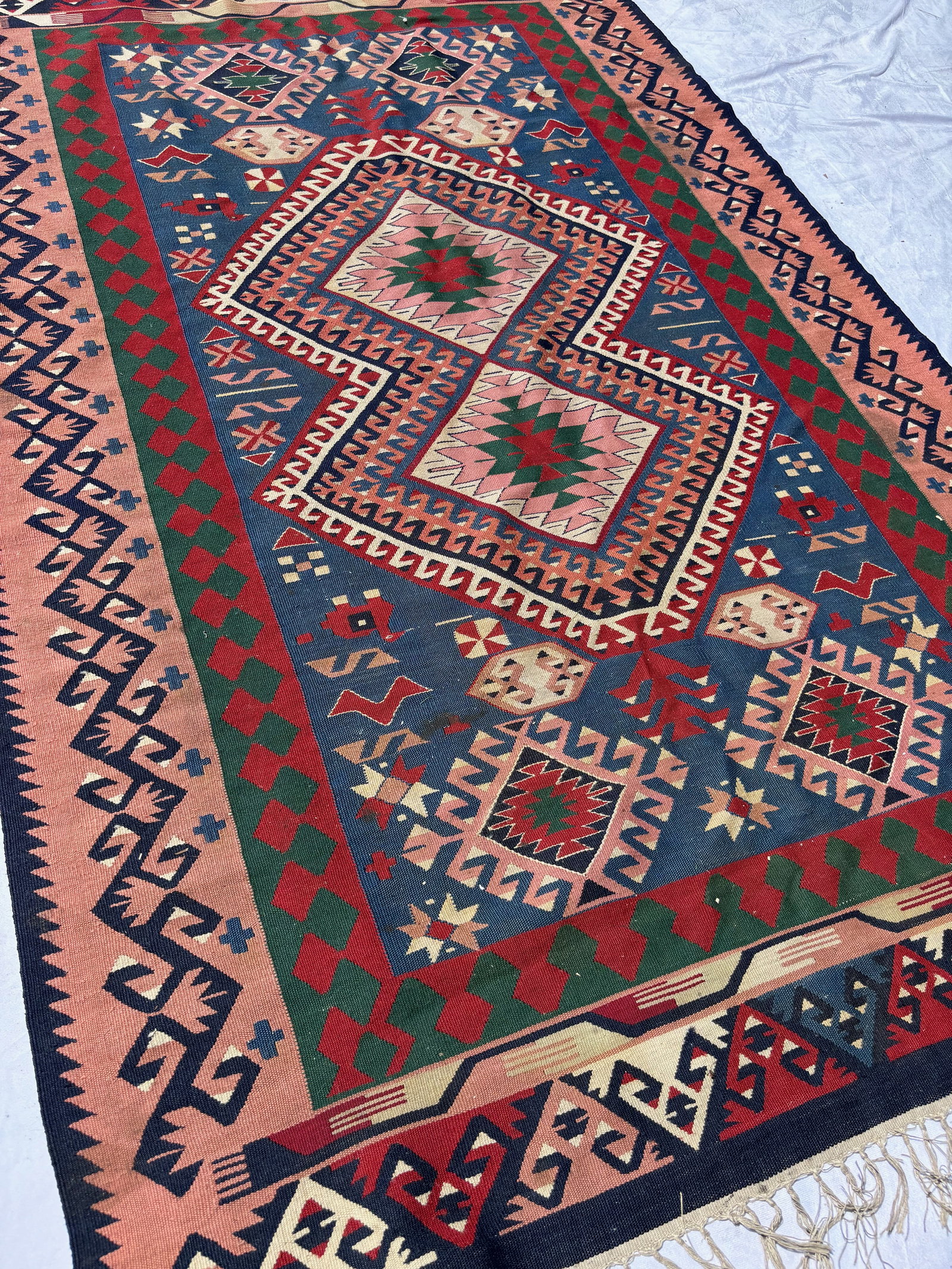 Vintage Caucasian Style Flatweave Kilim Rug 82 x 48 in. (1 of 6)