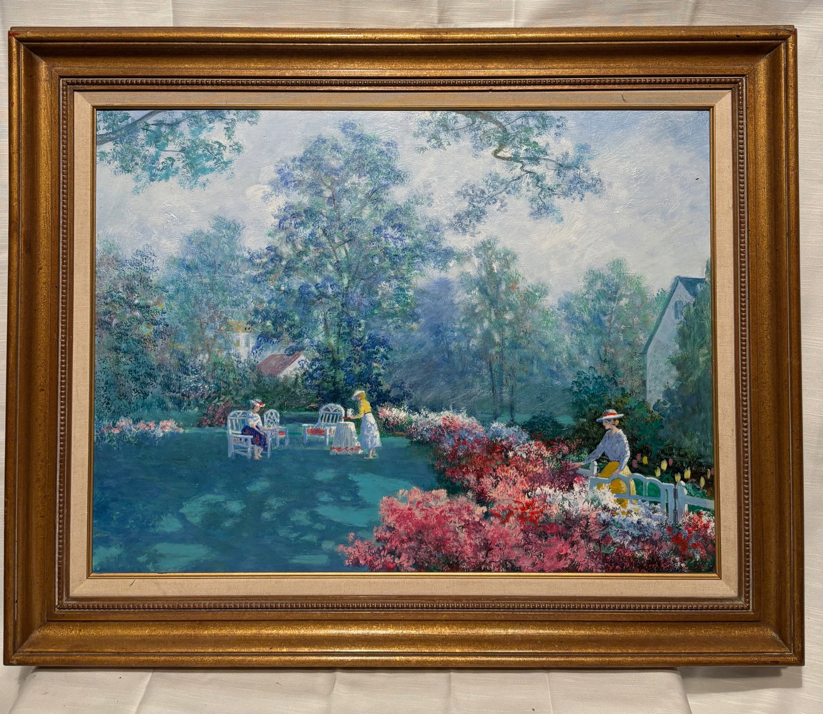 Judy O’Brien Galatha (American, 20th c.) “Afternoon with Chloe,?? Acrylic on Gessoed Masonite (1 of 7)