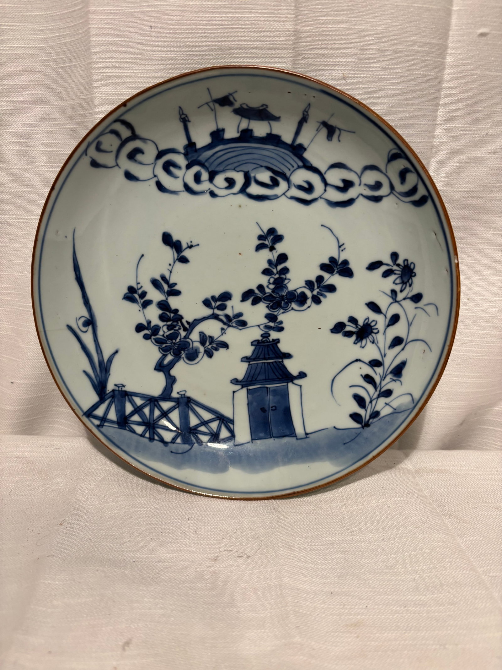A Chinese Blue & White Porcelain Plate (1 of 7)