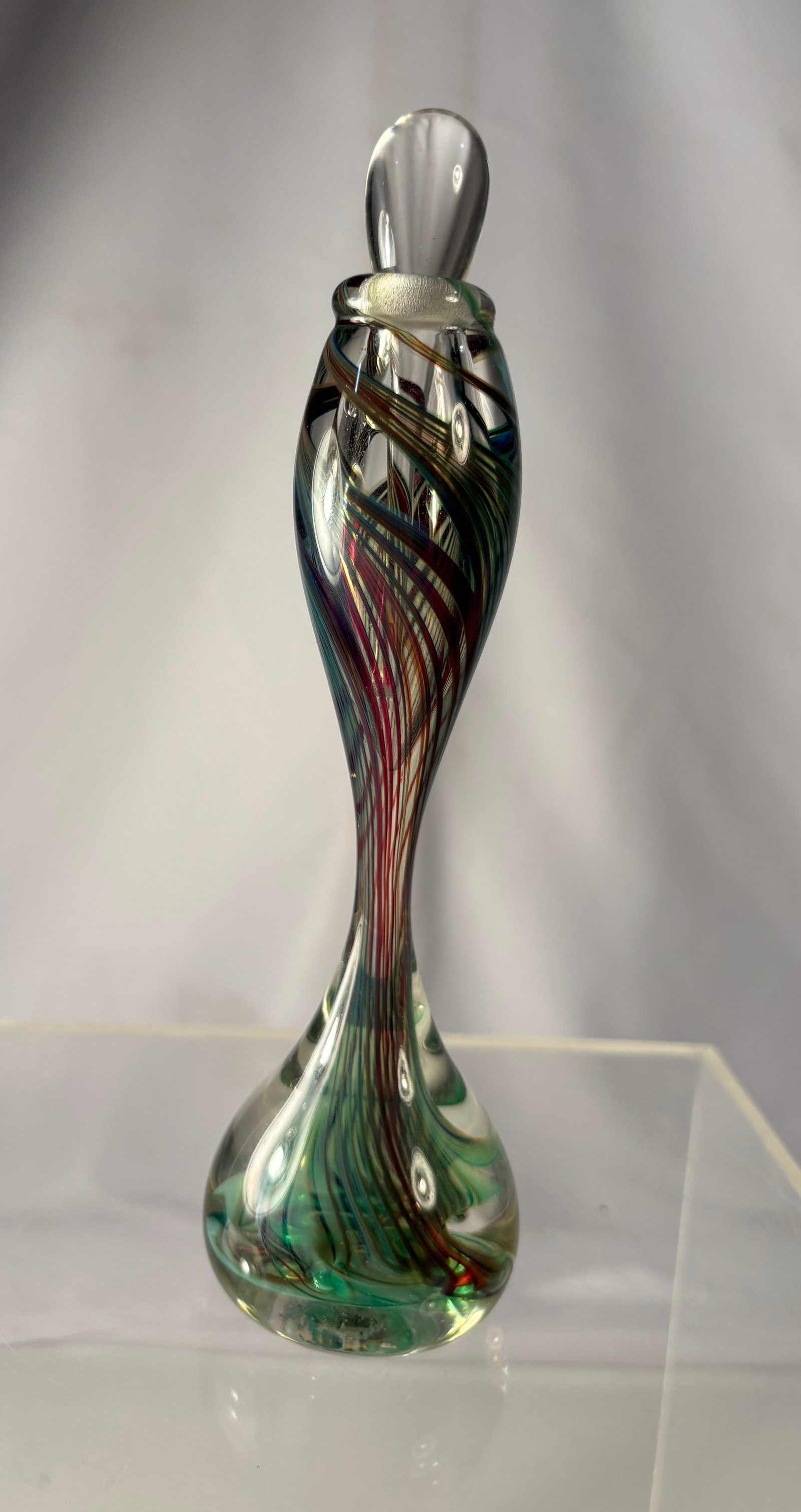 Signed & Dated Studio Art Glass Perfume Bottle, 10/84 (1 of 11)
