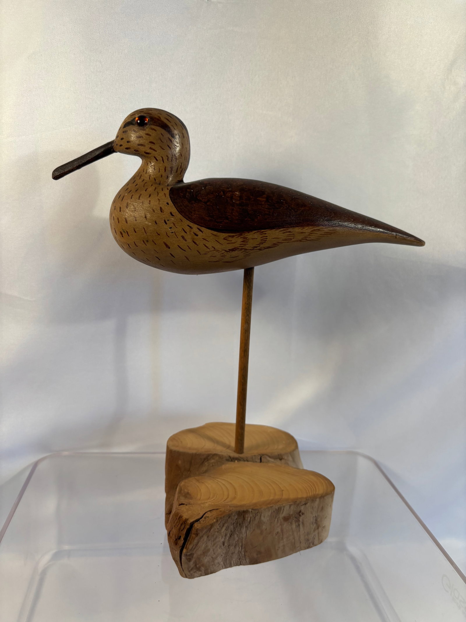 William “Bill?? Keith Spielman Sr. Signed Life-Size Willet Shorebird Carving (1 of 8)