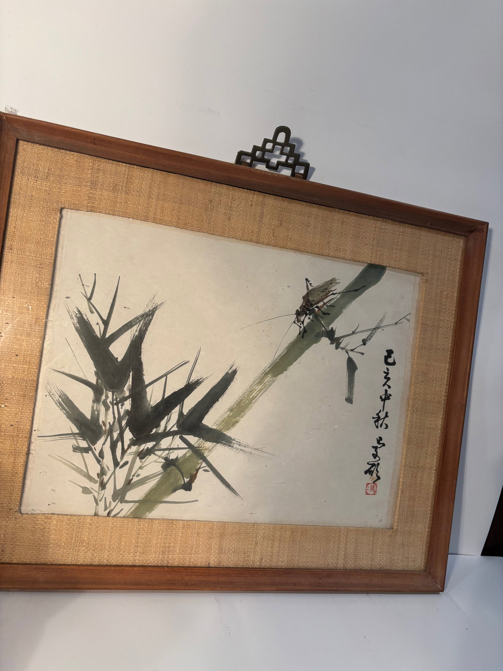 A Chinese watercolor painting by Feng ManShuo: Feng Man Shuo ( 1916-1986) ; The name (Feng Manshuo, 1916–1986) refers to a 20th-century Chinese artist known for their traditional ink and brushwork. Dimensions?frame : 21 inches x 17 inches