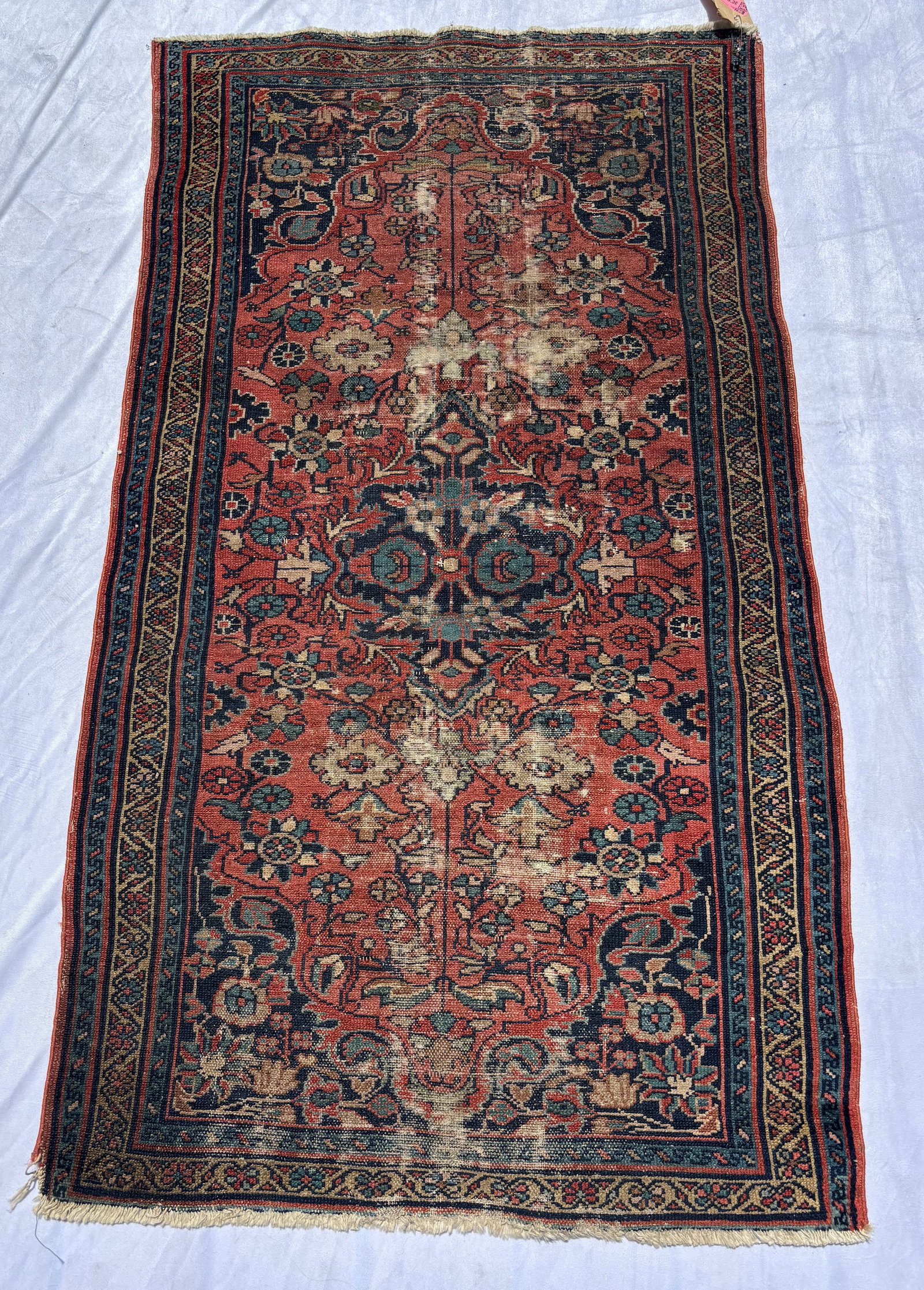 Antique Hand-Knotted Persian Floral Runner Rug, 58 x 31 in. (1 of 6)