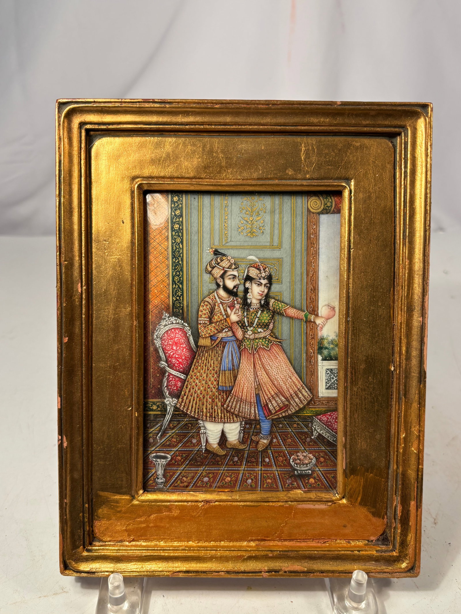 Indian Mughal Miniature Painting of Shah Jahan and Mumtaz Mahal (1 of 9)