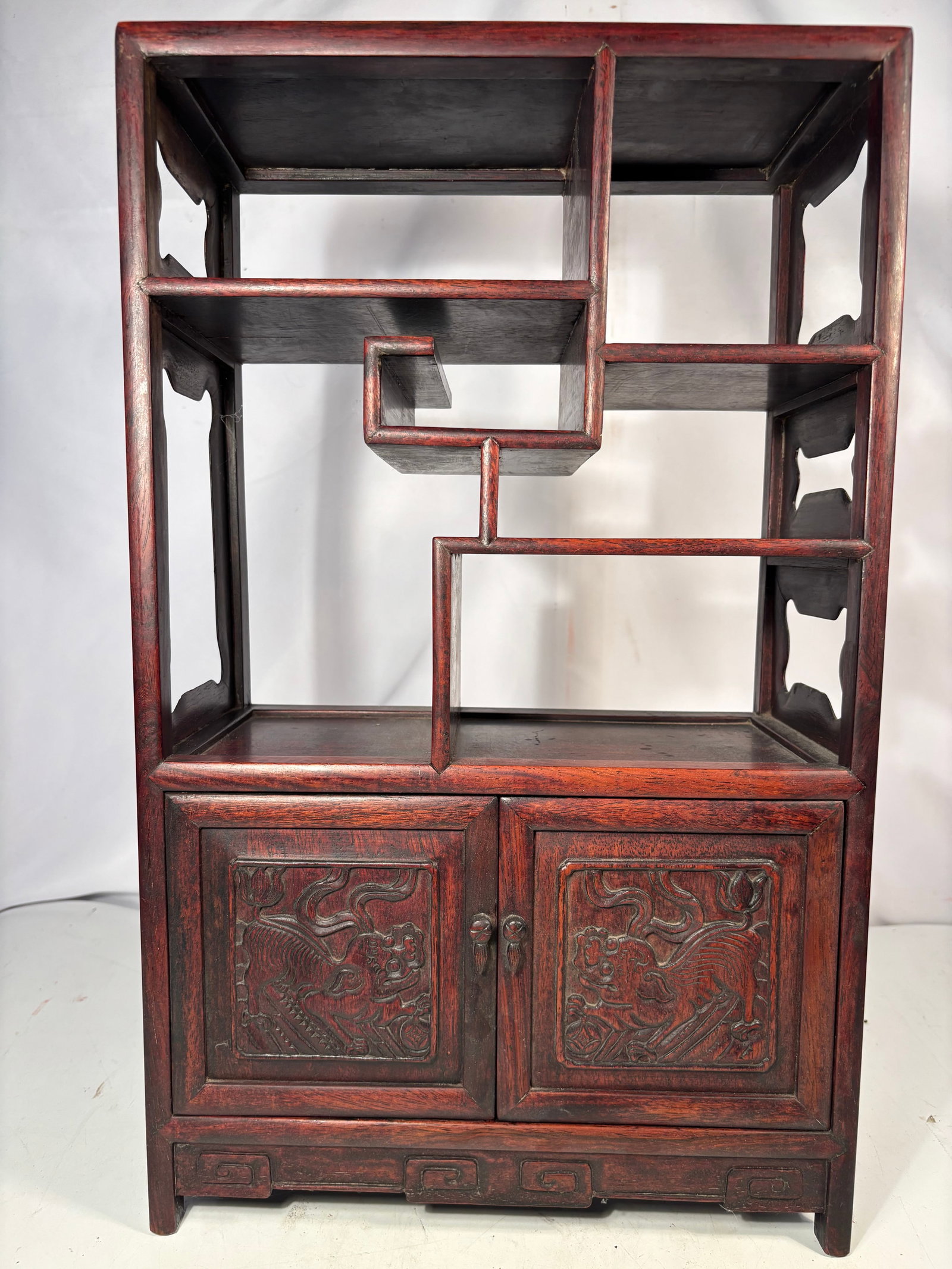 Chinese Rosewood Tabletop Display Cabinet (1 of 9)