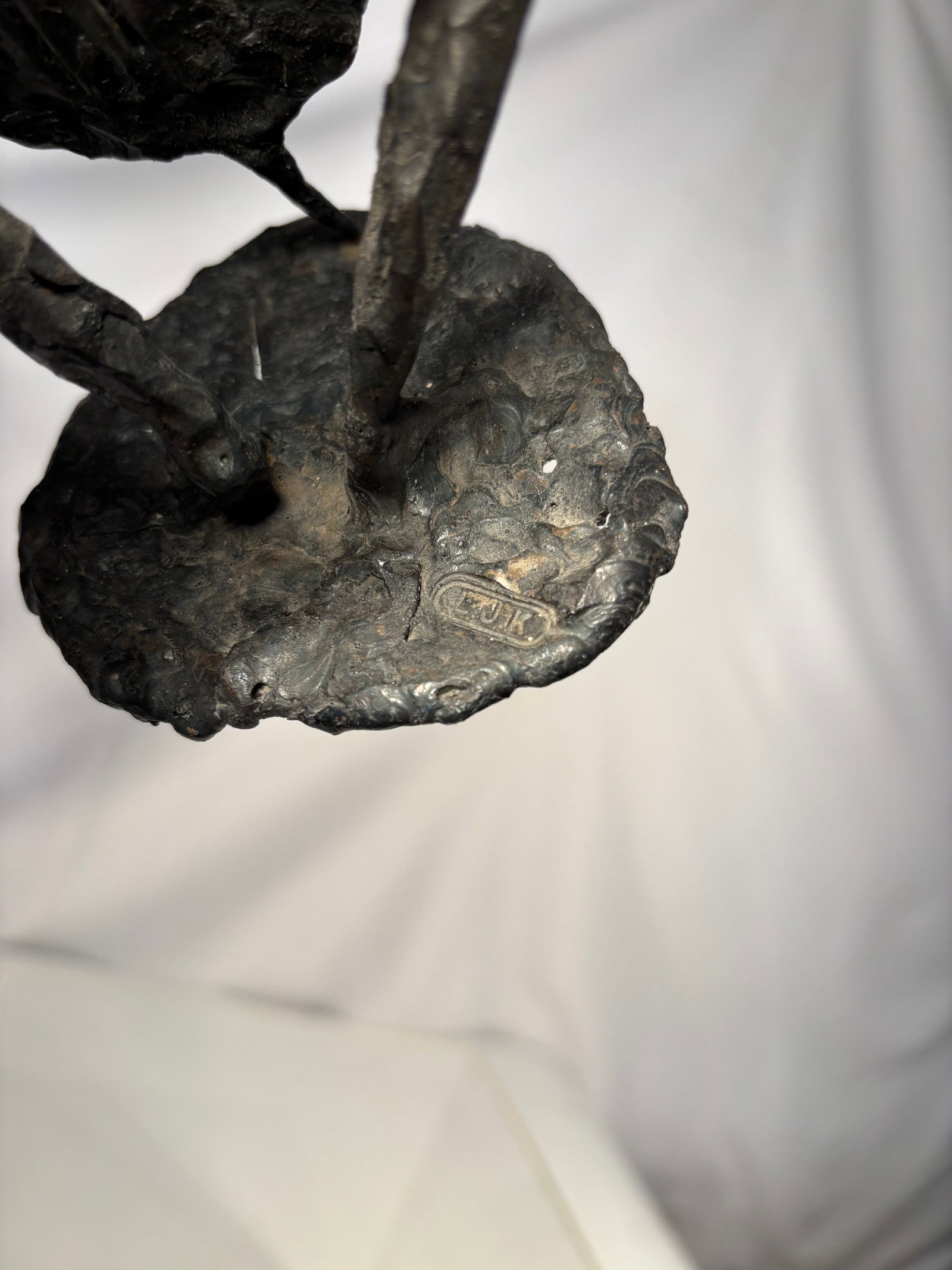 a Expressionist Bronze Figure, Signed “LJK - 11