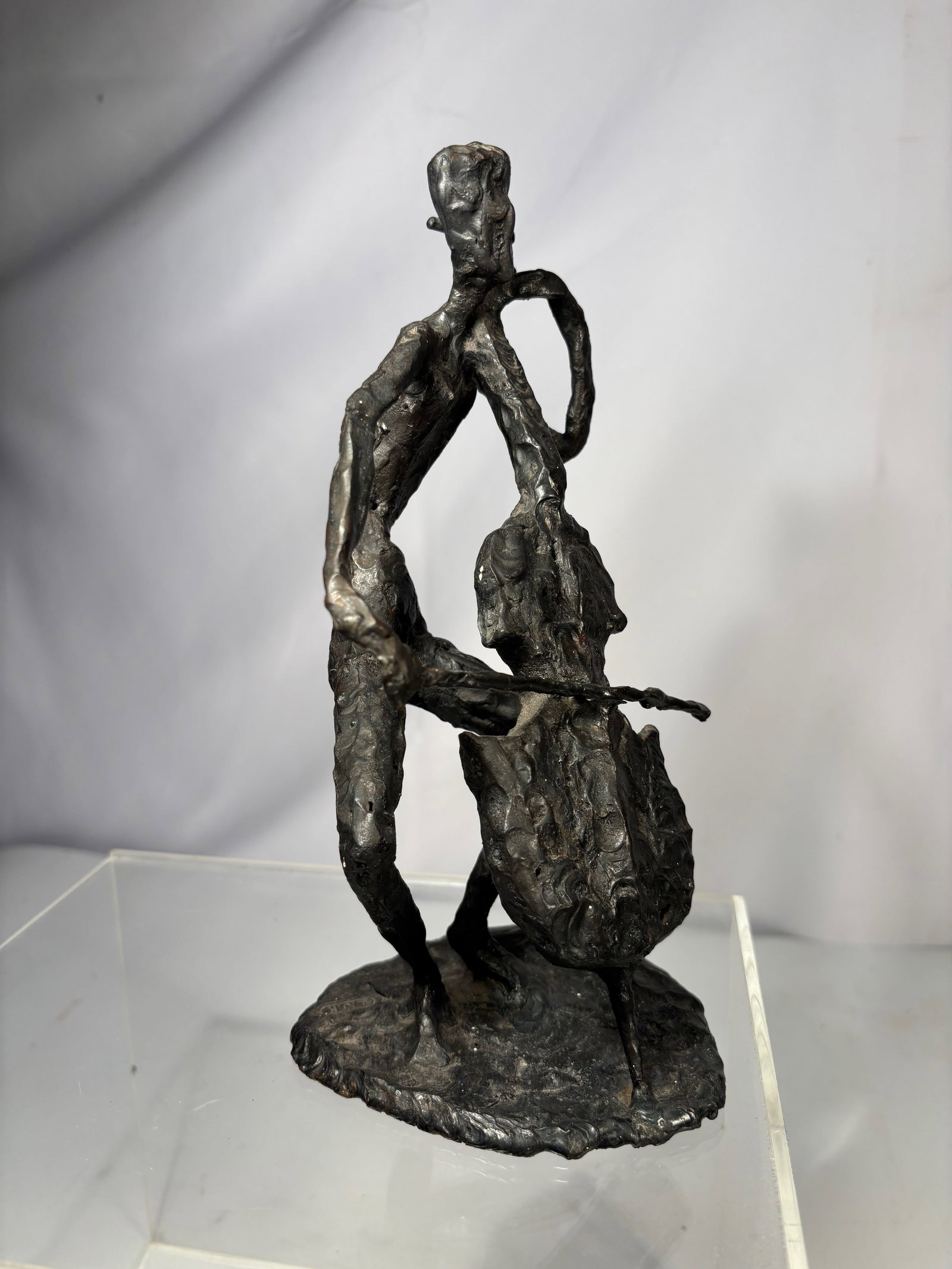 a Expressionist Bronze Figure, Signed “LJK - 3
