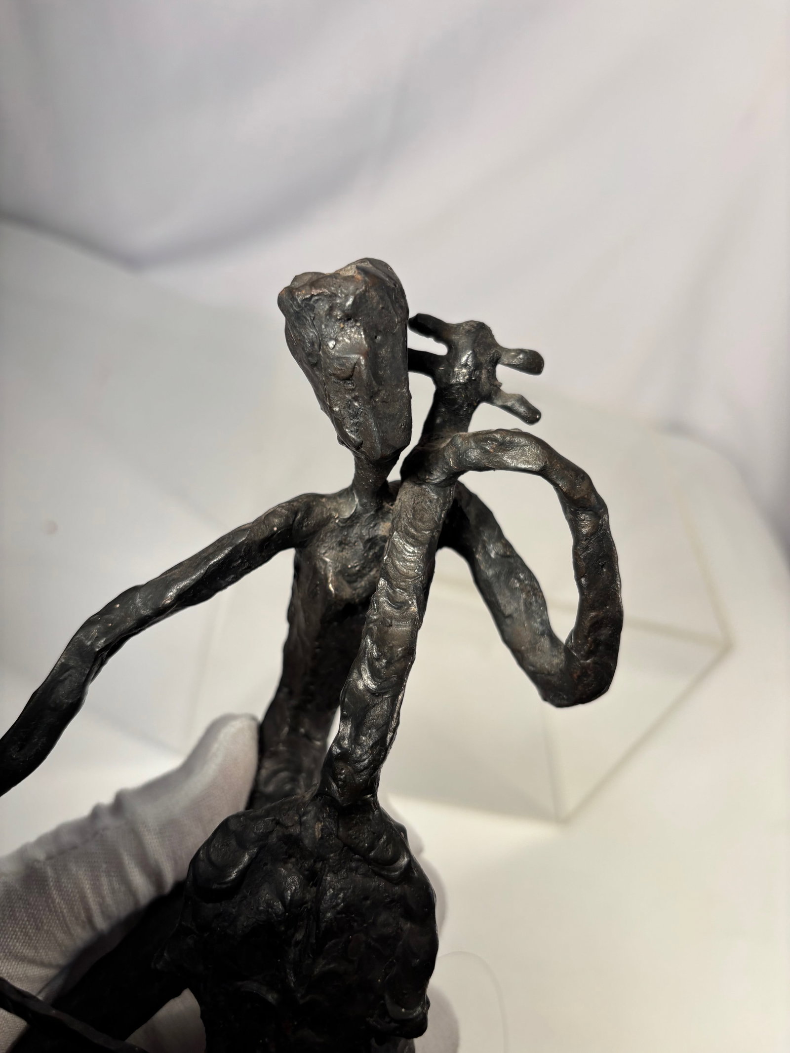 a Expressionist Bronze Figure, Signed “LJK - 5