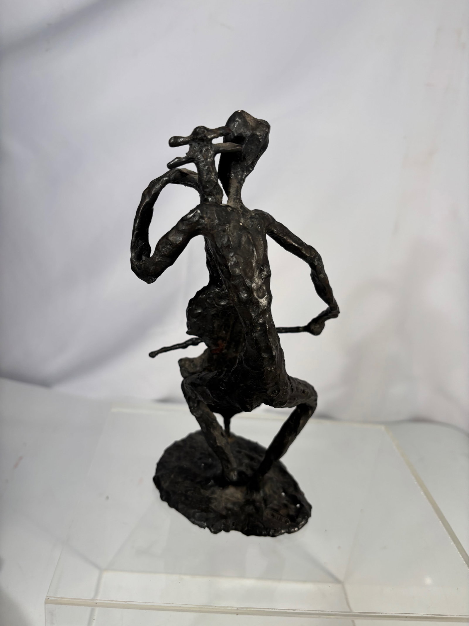 a Expressionist Bronze Figure, Signed “LJK - 9