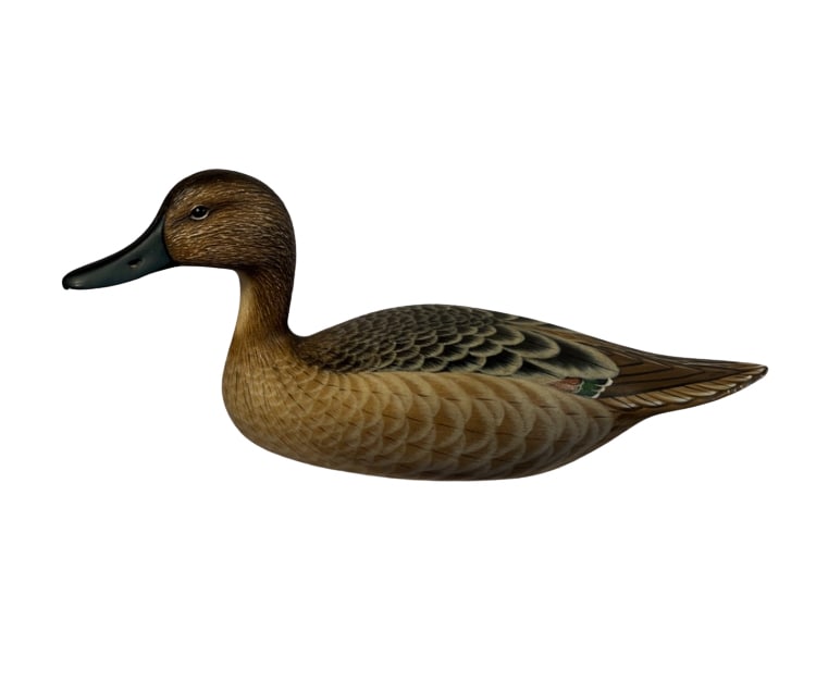 Armand J. Carney Signed 1992 Pintail Hen Duck Decoy (1 of 10)