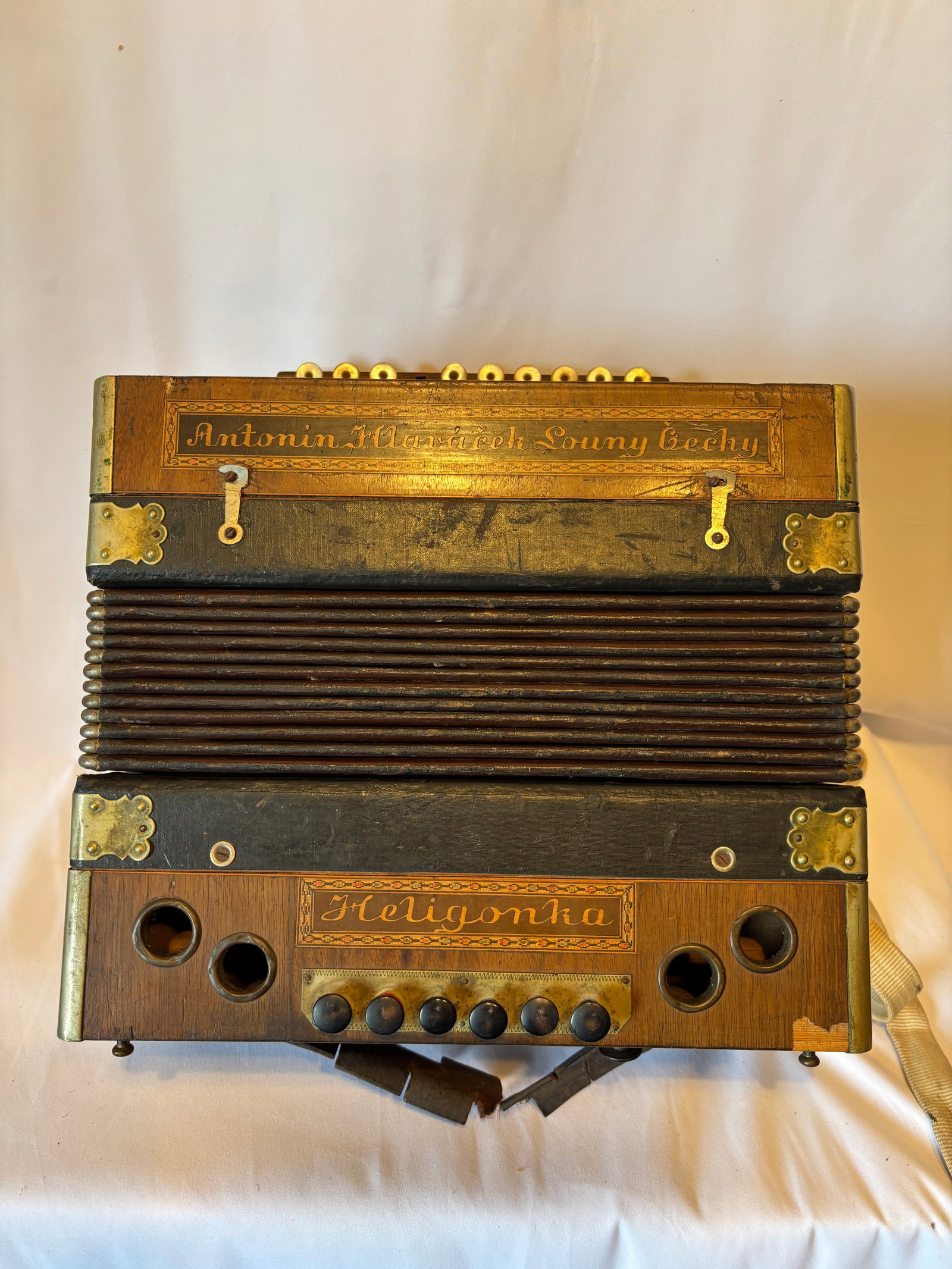 Antique Antonin Hlavacek “Heligonka?? Button Accordion (1 of 10)