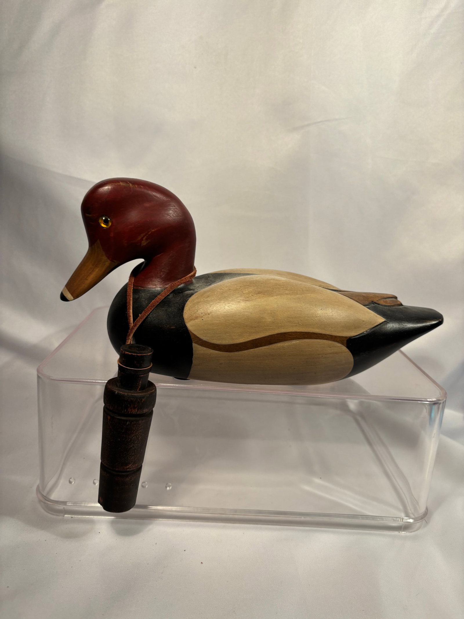 Adventure Wilderness Collection Wooden Redhead Duck Decoy with Duck Call (1 of 7)