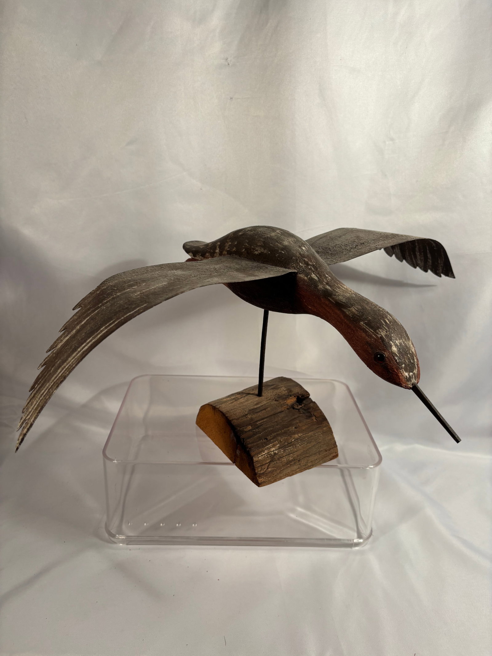 Richard Morgan “The Painted Bird?? Hand-Carved Flying Woodcock Sculpture (1 of 7)