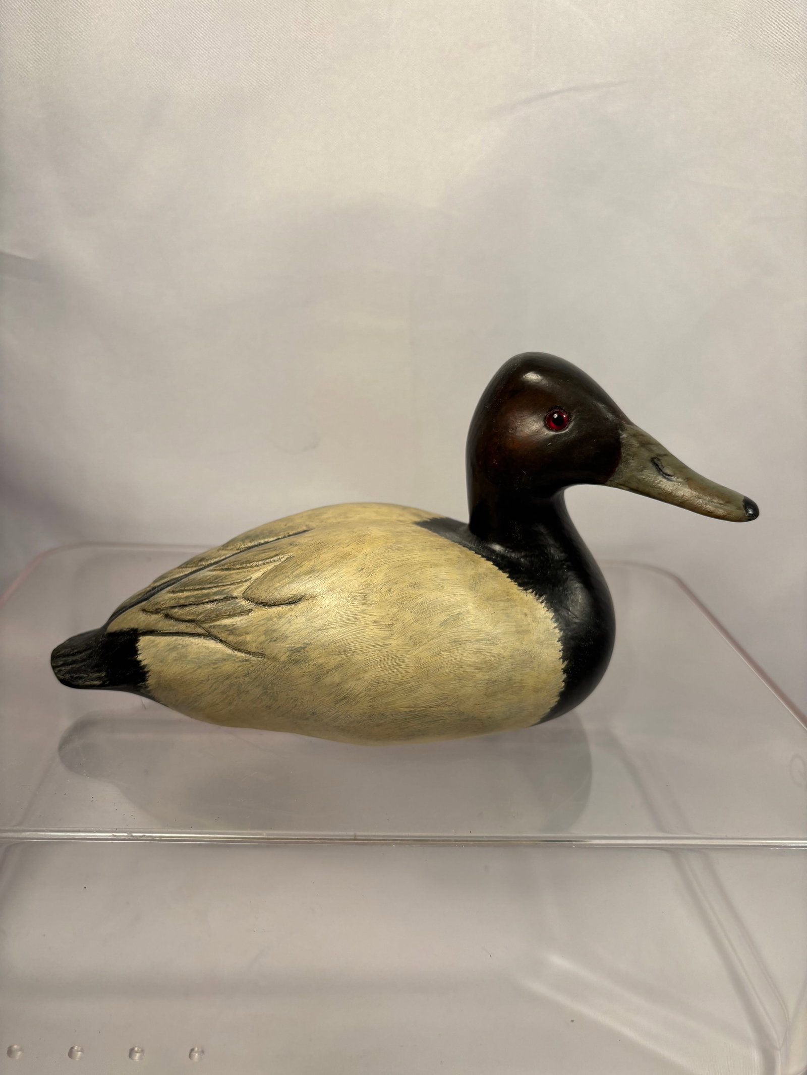Bud Klein Signed 1993 Hand-Carved and Painted Wooden Canada Goose Decoy (1 of 5)